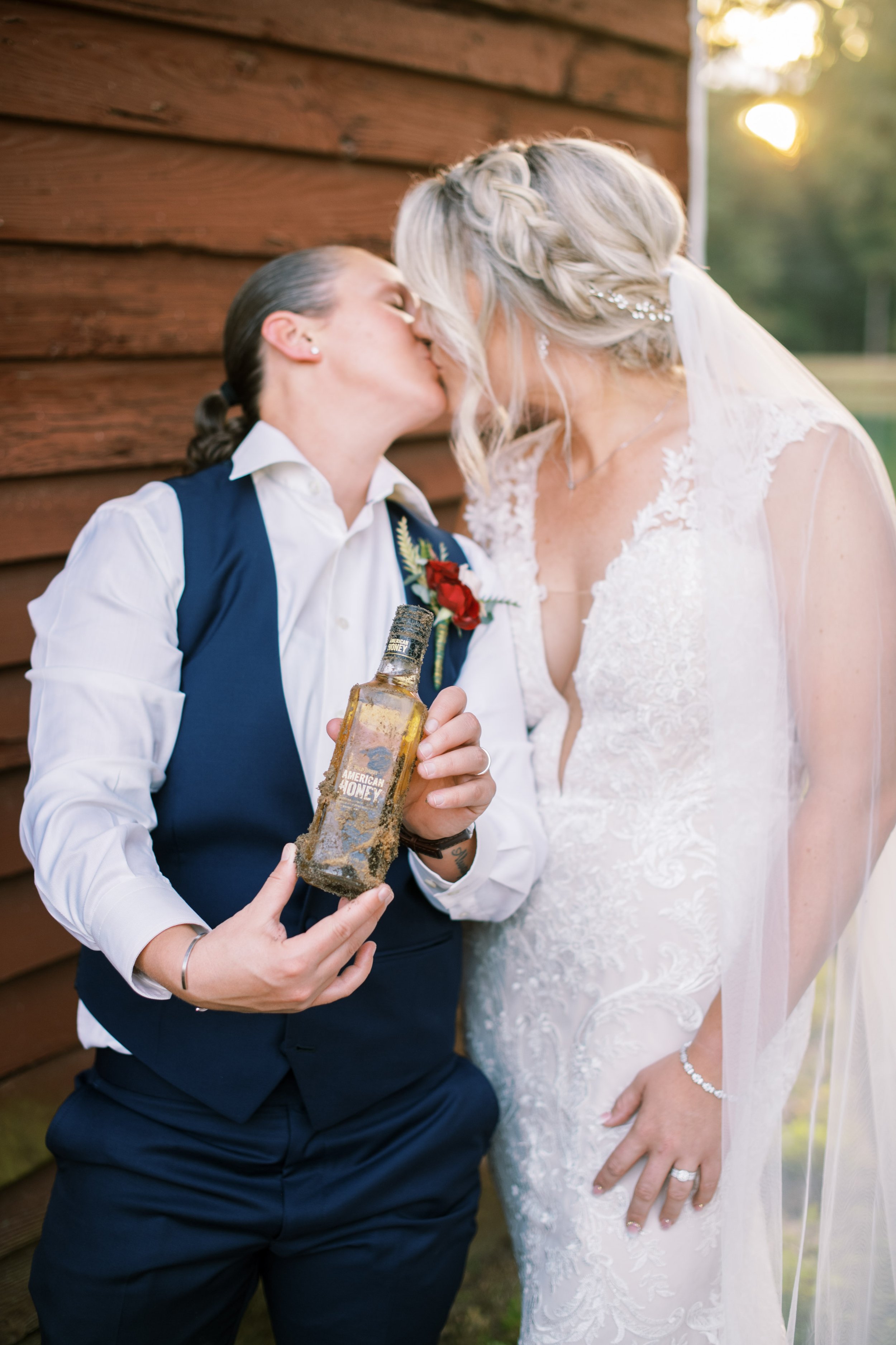 Bourbon Bottle Brides Walnut Hill NC Wedding Venue Fancy This Photography