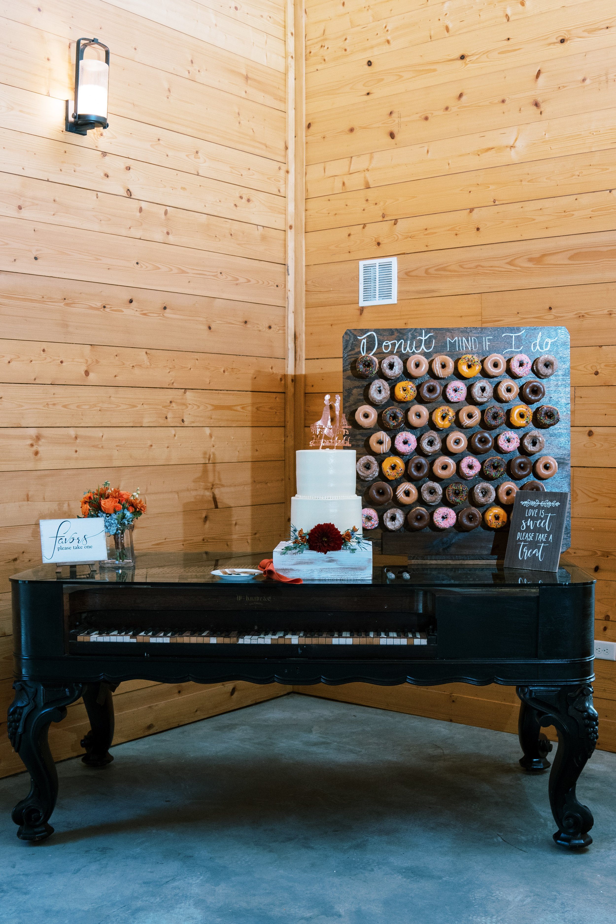Dessert Display Vintage Piano Catering Works Walnut Hill NC Wedding Venue Fancy This Photography