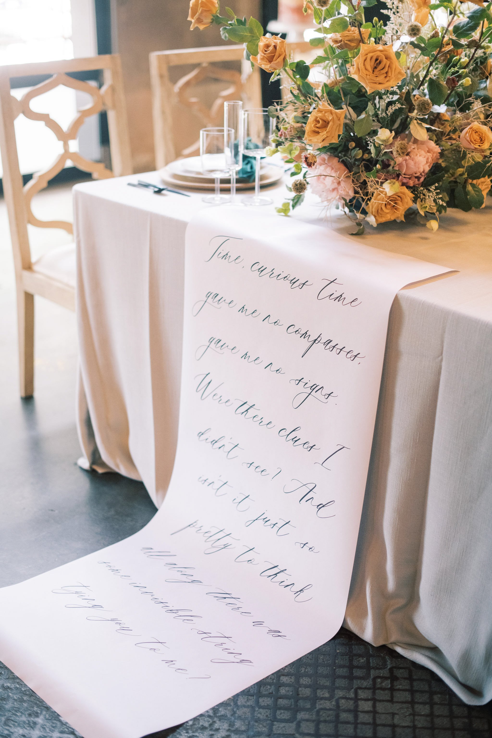 Calligraphy Banner Taylor Swift Lyrics Whitaker &amp; Atlantic Raleigh NC Fancy This Photography 