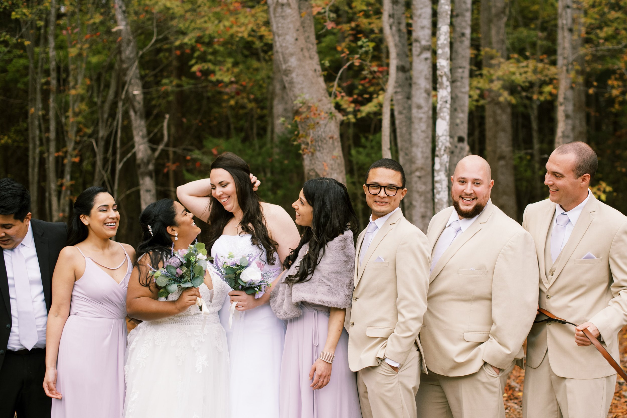 Brides and Wedding Party Beautiful Mebane NC Wedding in Family's Backyard Fancy This Photography