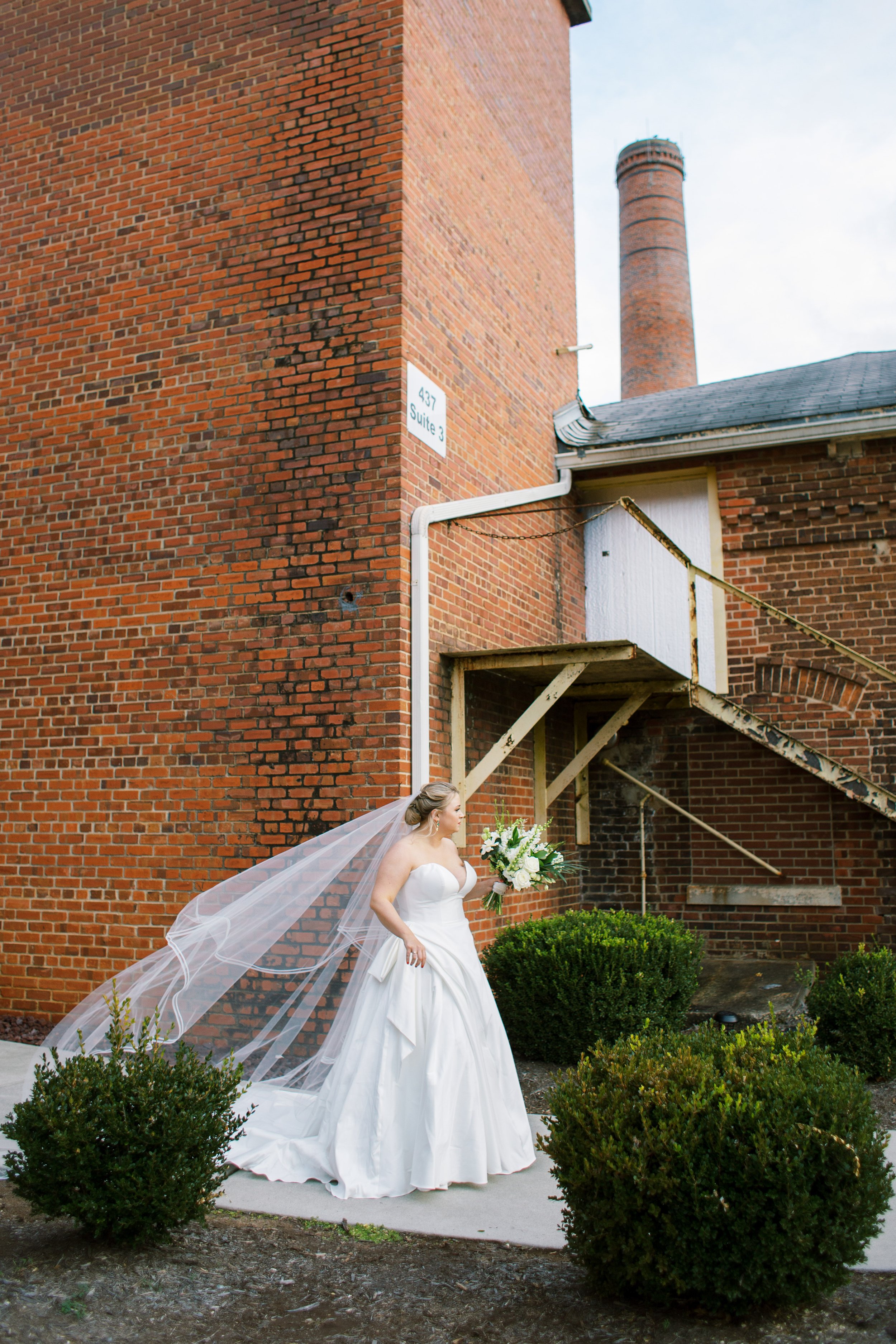 Bride Walking Wedding at The Cloth Mill at Eno River&nbsp;Fancy This Photography