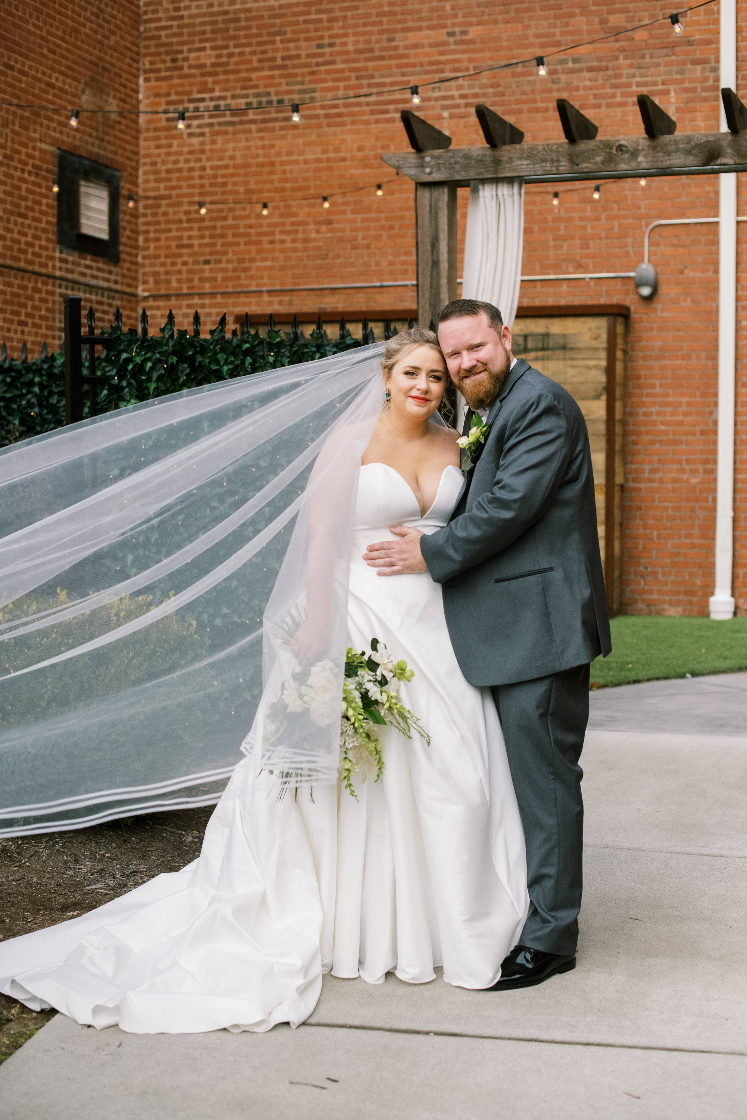 Bride and Groom Portrait Wedding at The Cloth Mill at Eno River&nbsp;Fancy This Photography
