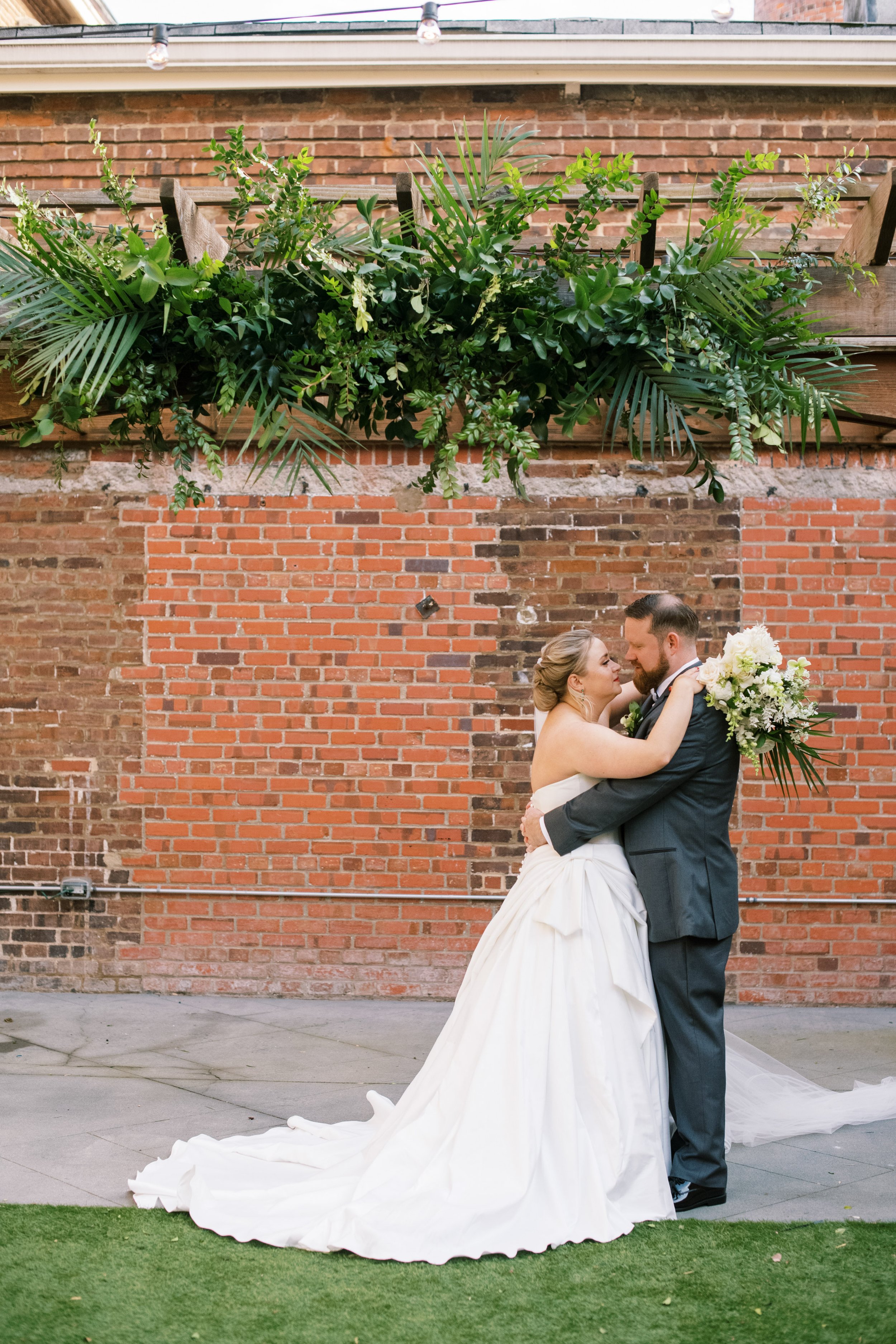 Bride and Groom Portrait Winter Wedding at The Cloth Mill at Eno River&nbsp;Fancy This Photography