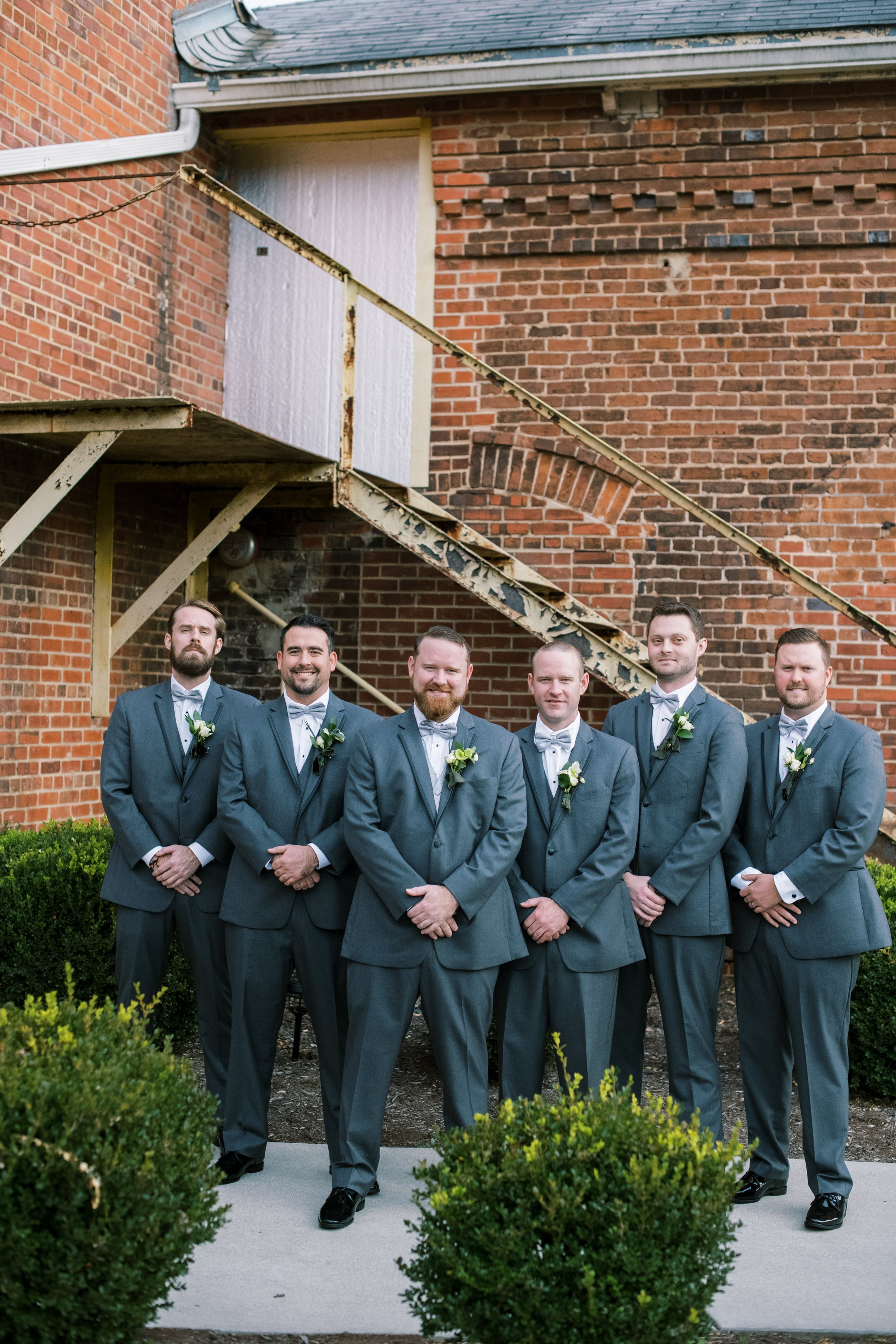 Groom and Groomsmen Pic Wedding at The Cloth Mill at Eno River&nbsp;Fancy This Photography