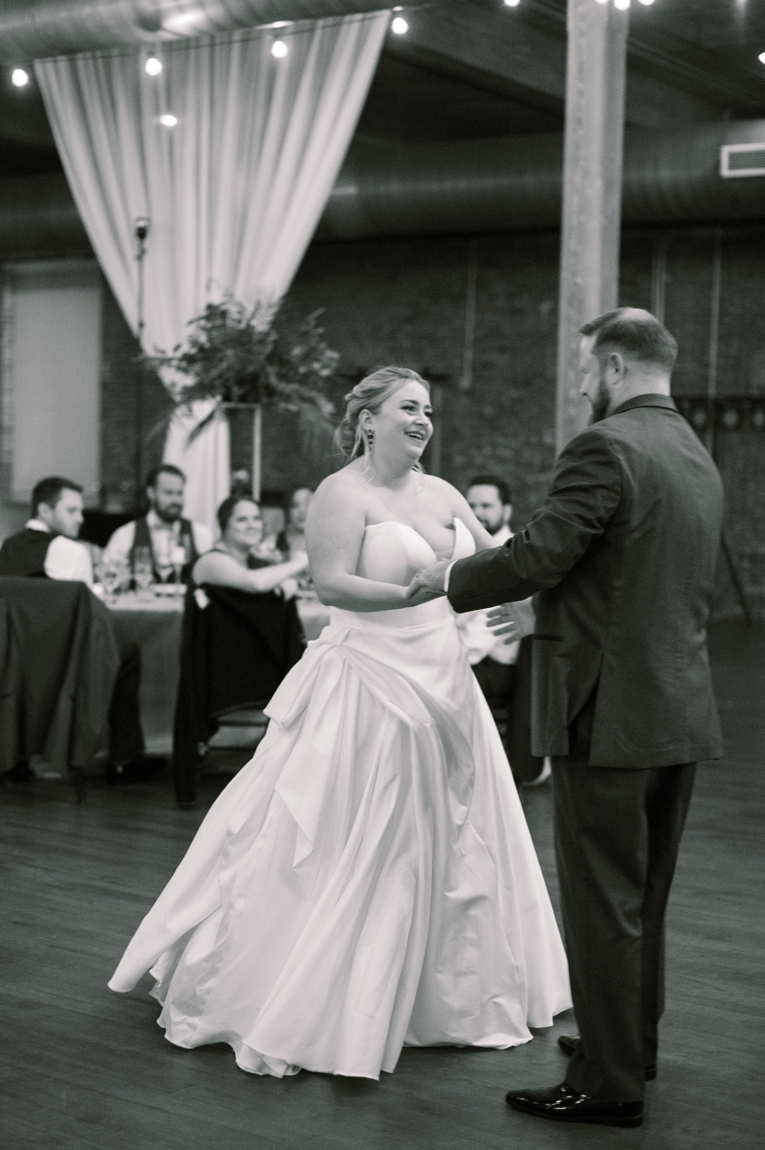 First Dance Twirl Wedding at The Cloth Mill at Eno River&nbsp;Fancy This Photography