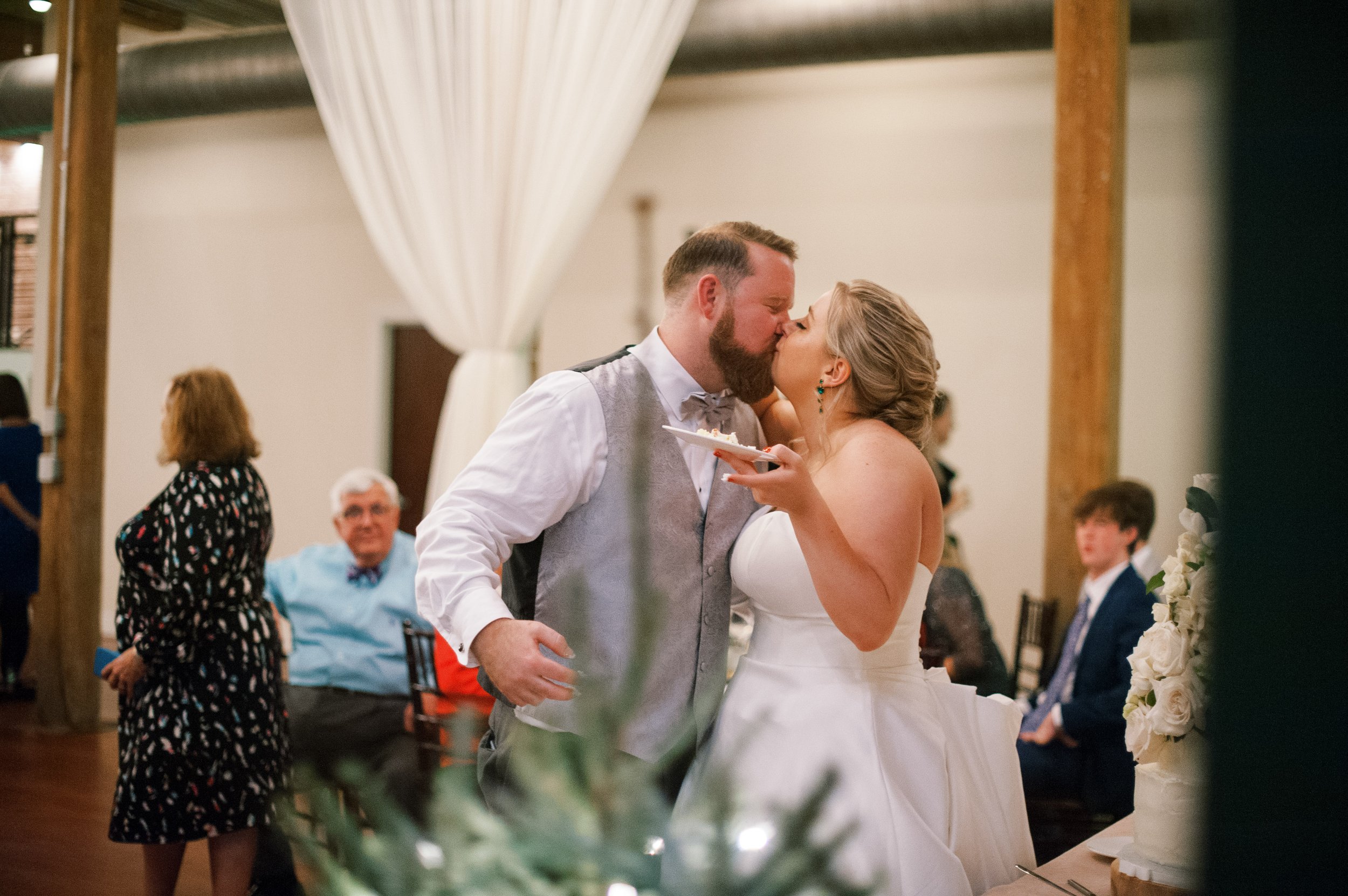 Cake Kiss Wedding at The Cloth Mill at Eno River&nbsp;Fancy This Photography