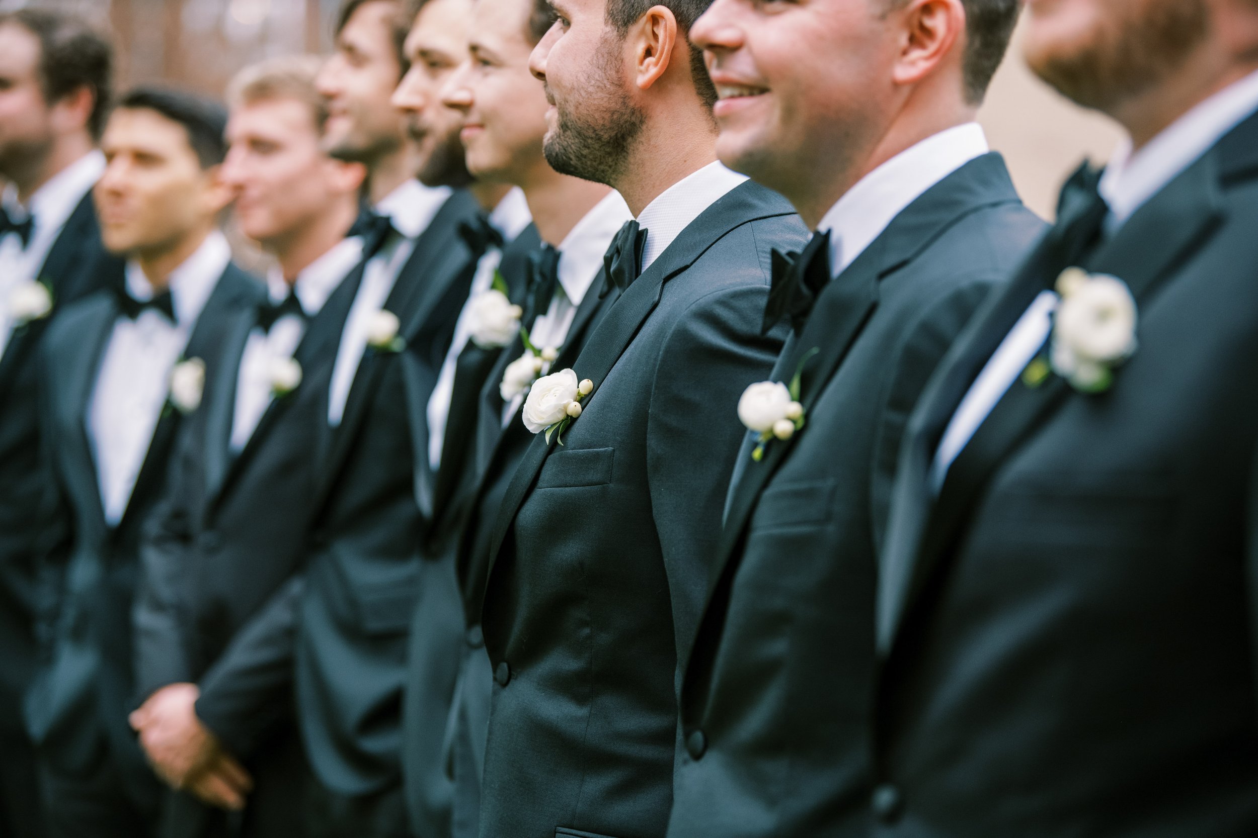 Groomsmen Tuxedos Wedding at The Cotton Room Durham NC Fancy This Photography