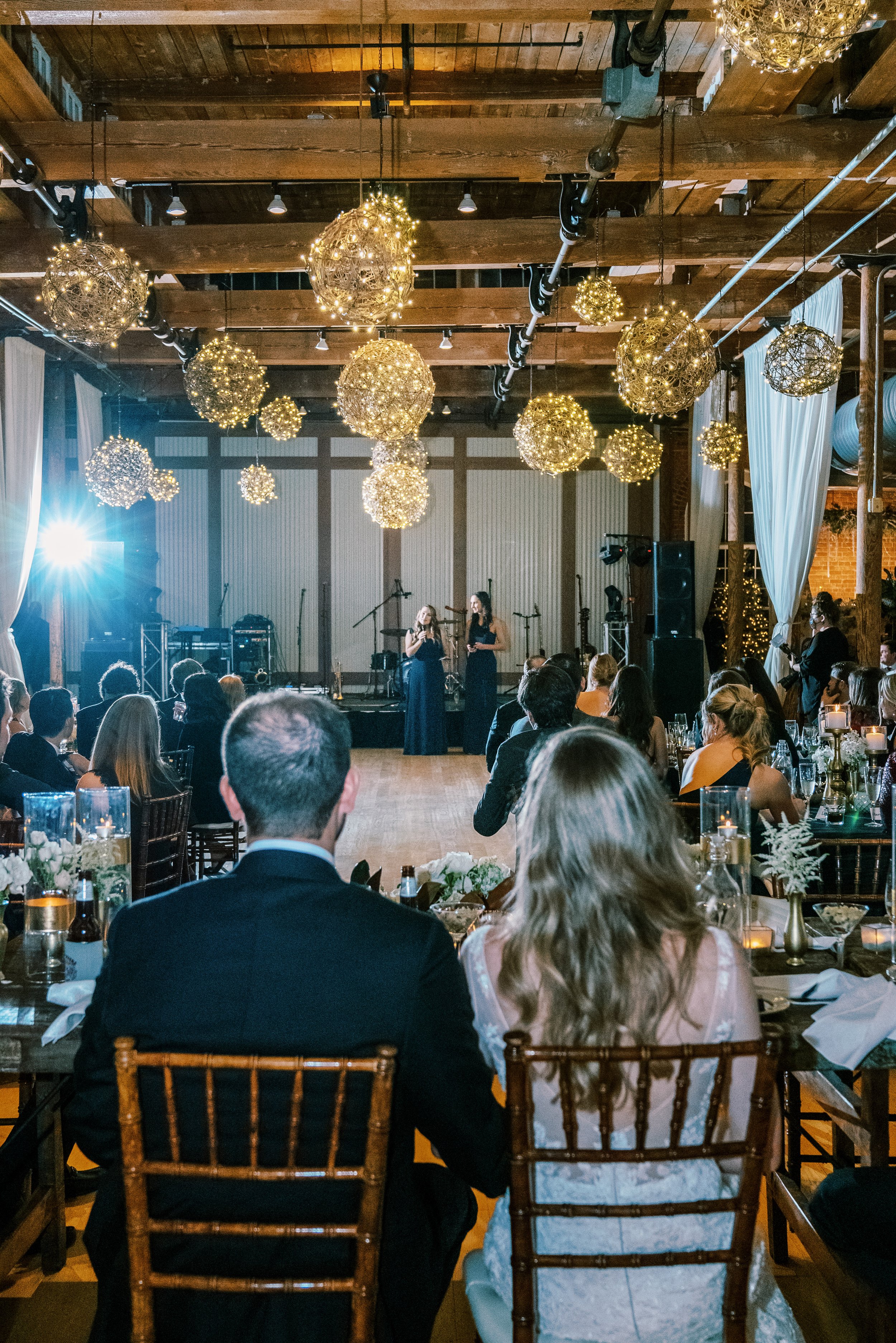 Bride and Groom Sweetheart Table Wedding at The Cotton Room Durham NC Fancy This Photography