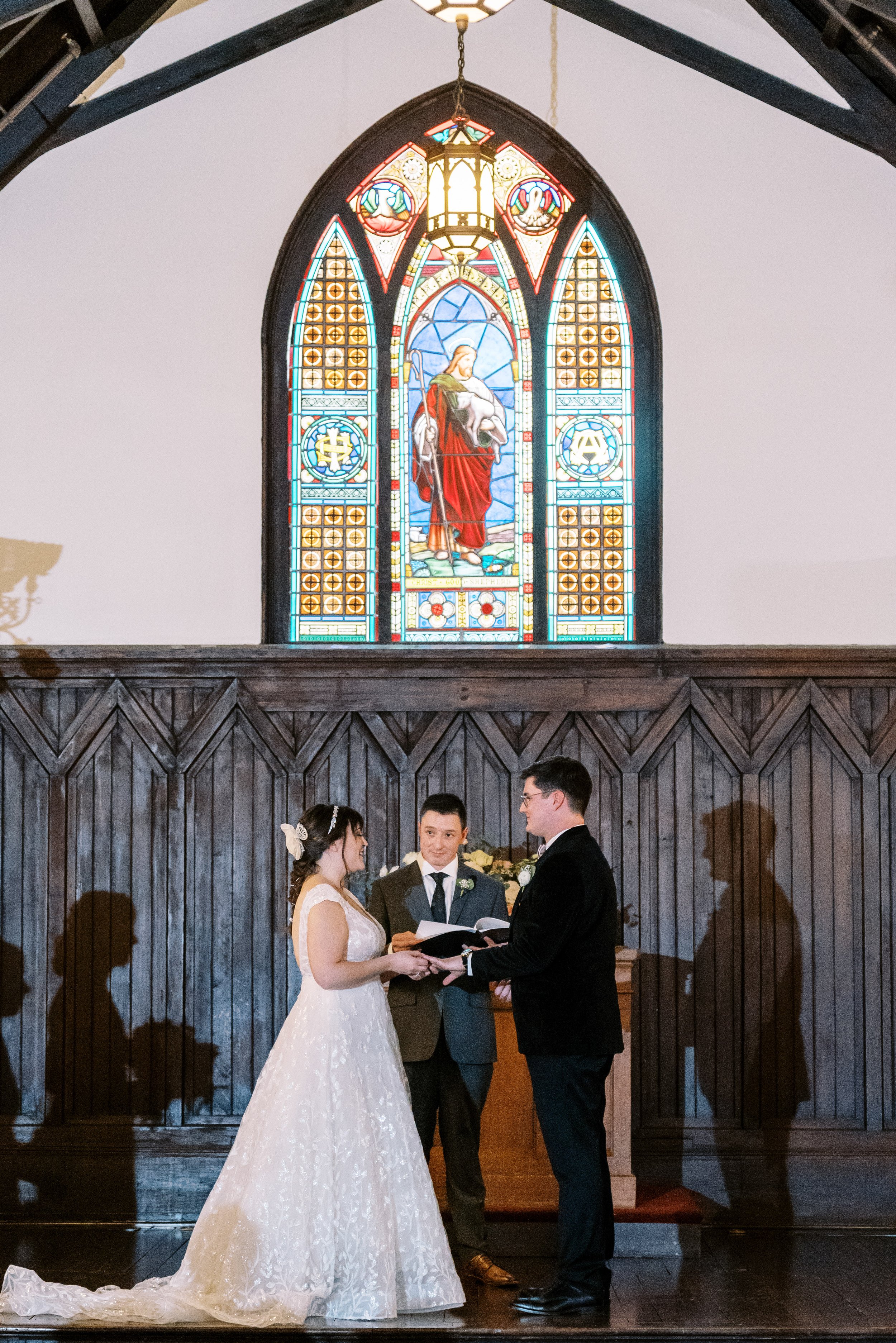Bride and Groom Share Vows Wedding at All Saints Chapel Raleigh NC Fancy This Photography