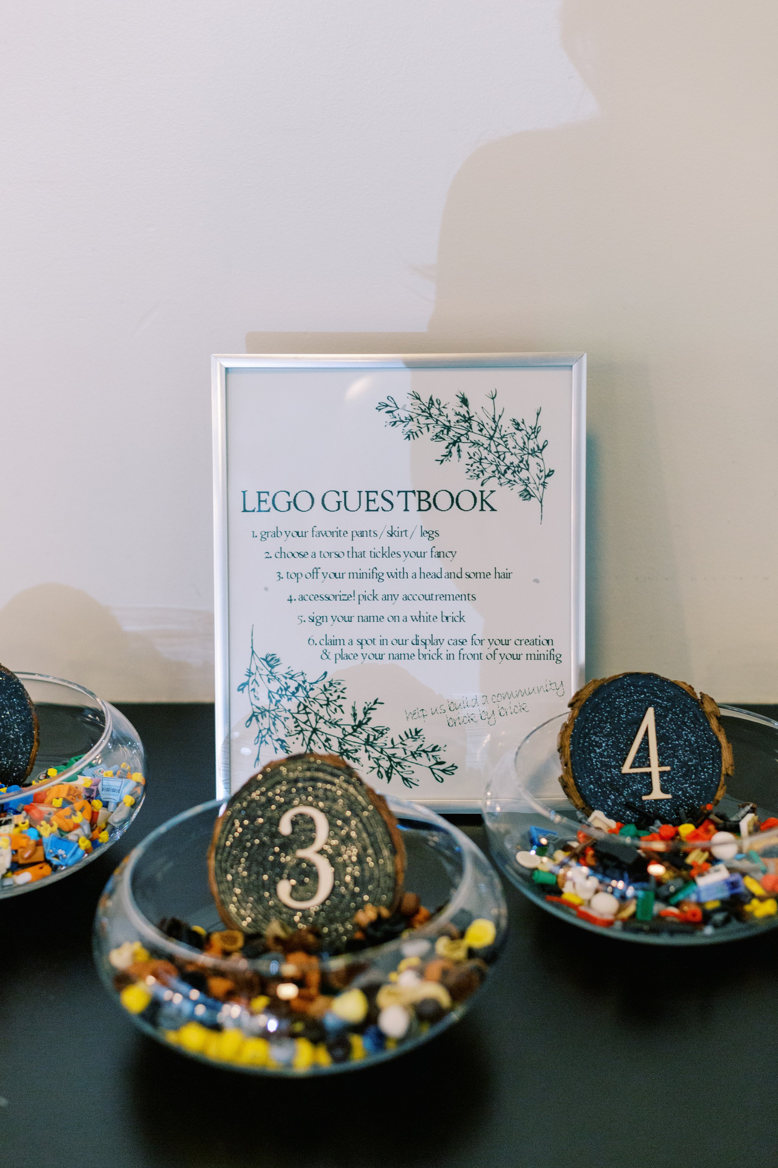 Bowls of Legos Guestbook Wedding at All Saints Chapel Raleigh NC Fancy This Photography