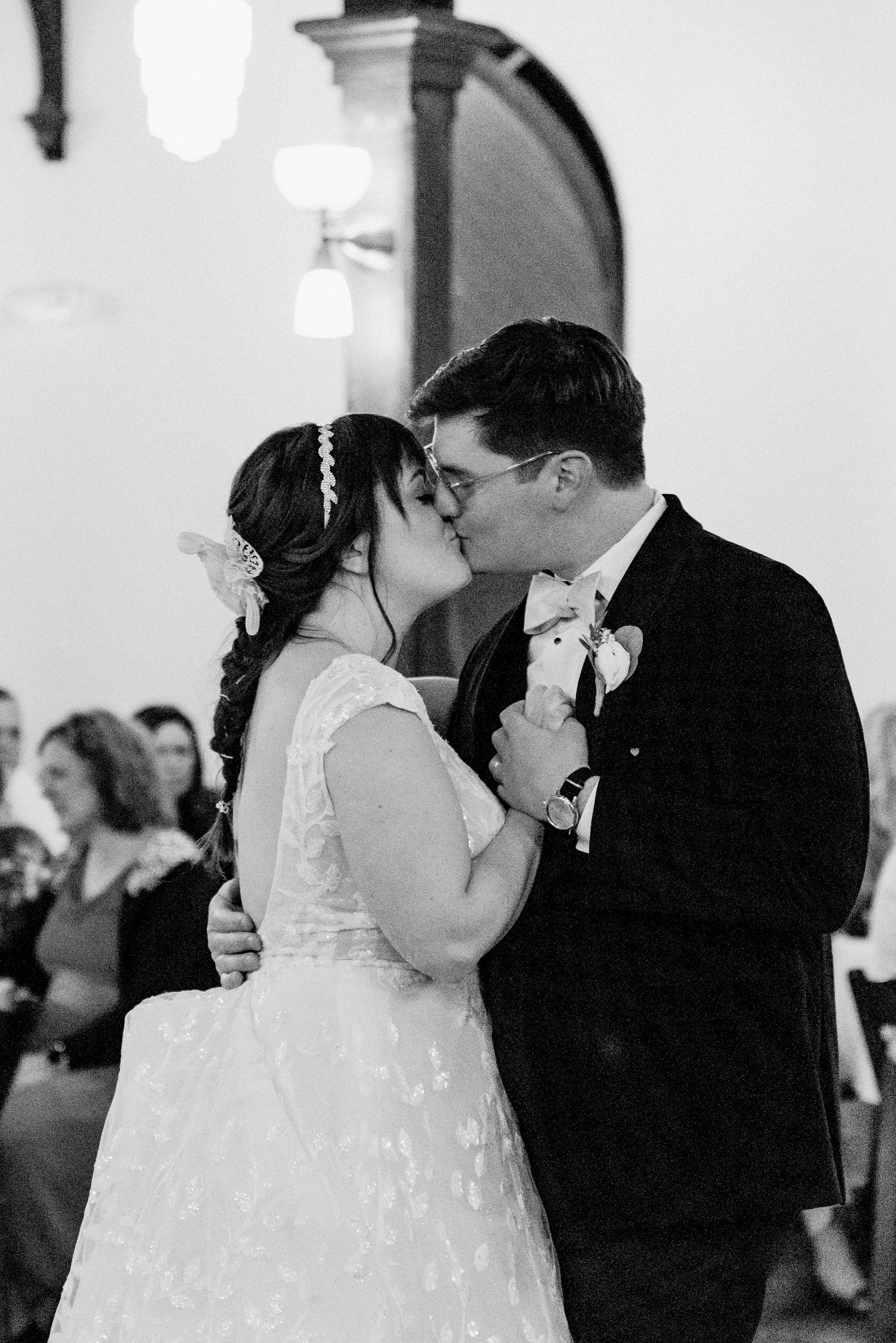 First Dance Kiss Wedding at All Saints Chapel Raleigh NC Fancy This Photography