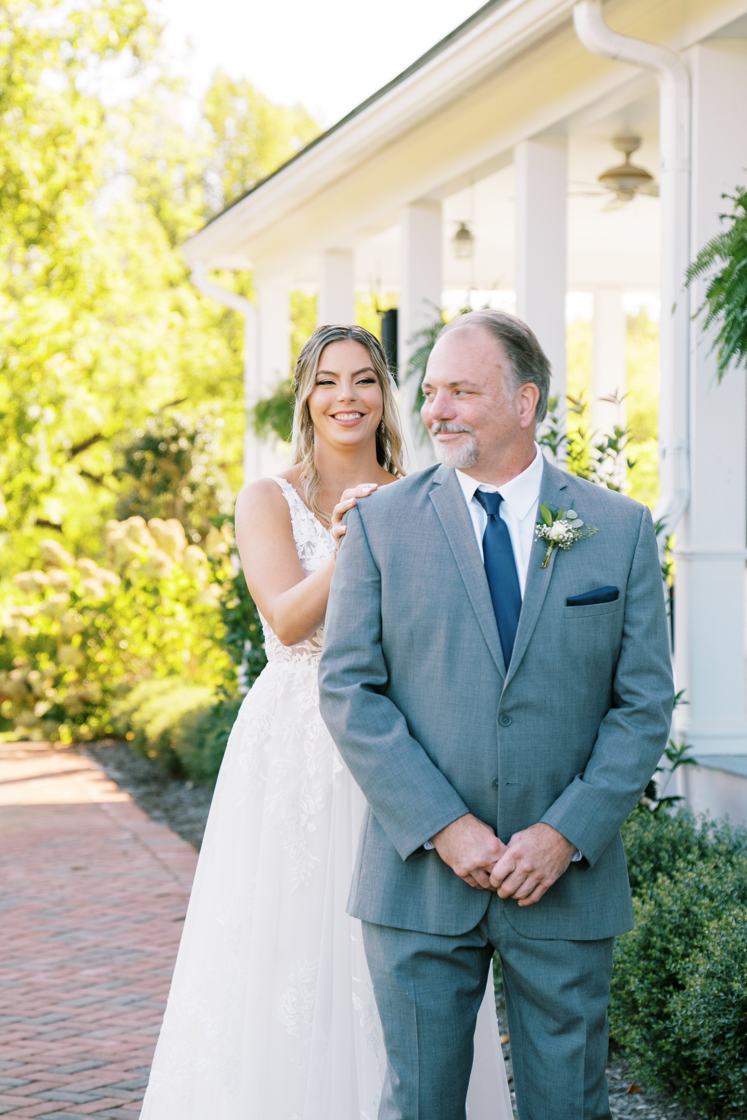 First Look Father Daughter Walnut Hill Wedding Venue Fancy This Photography