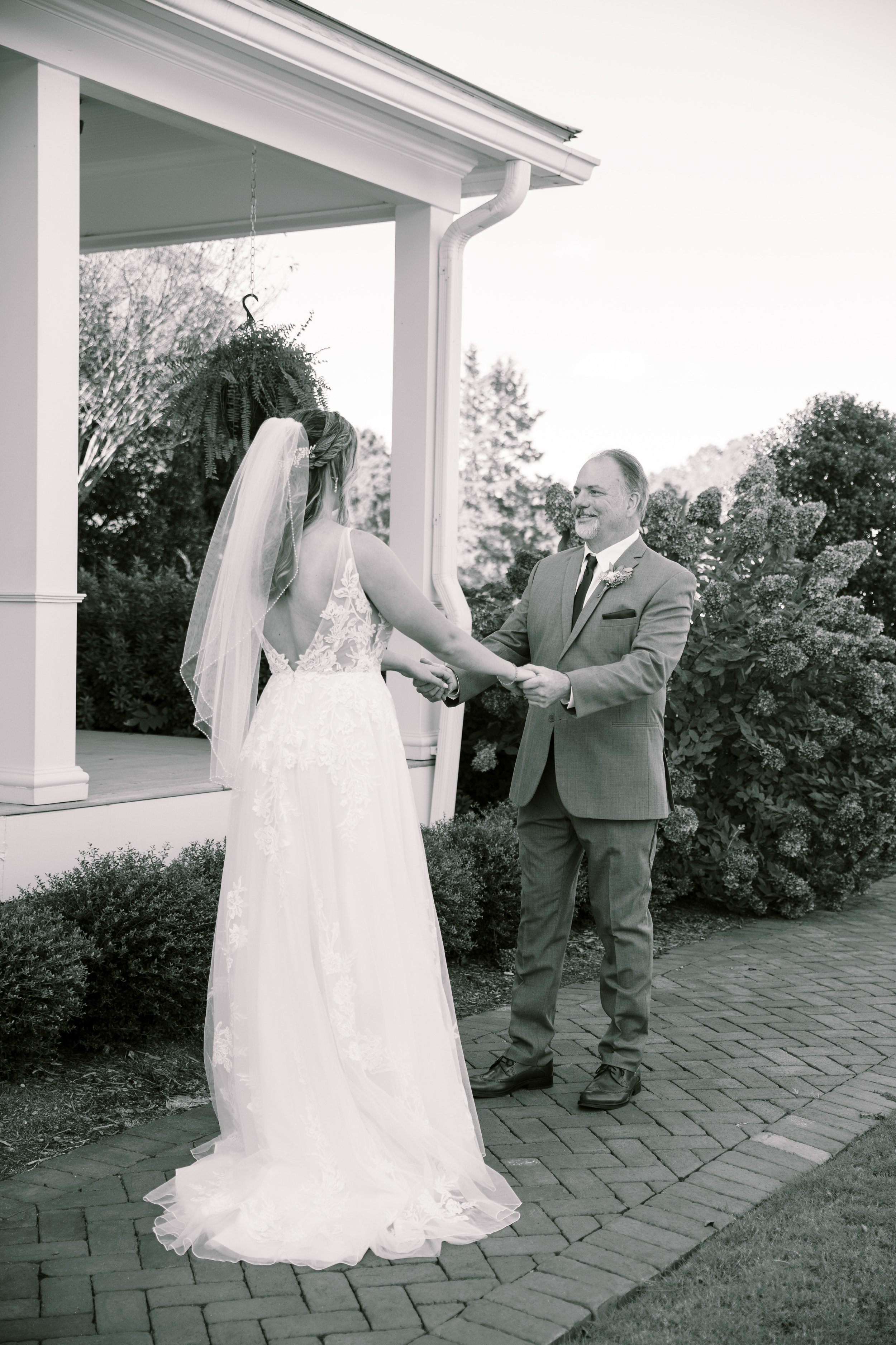 First Look Father Daughter Walnut Hill Wedding Venue Fancy This Photography