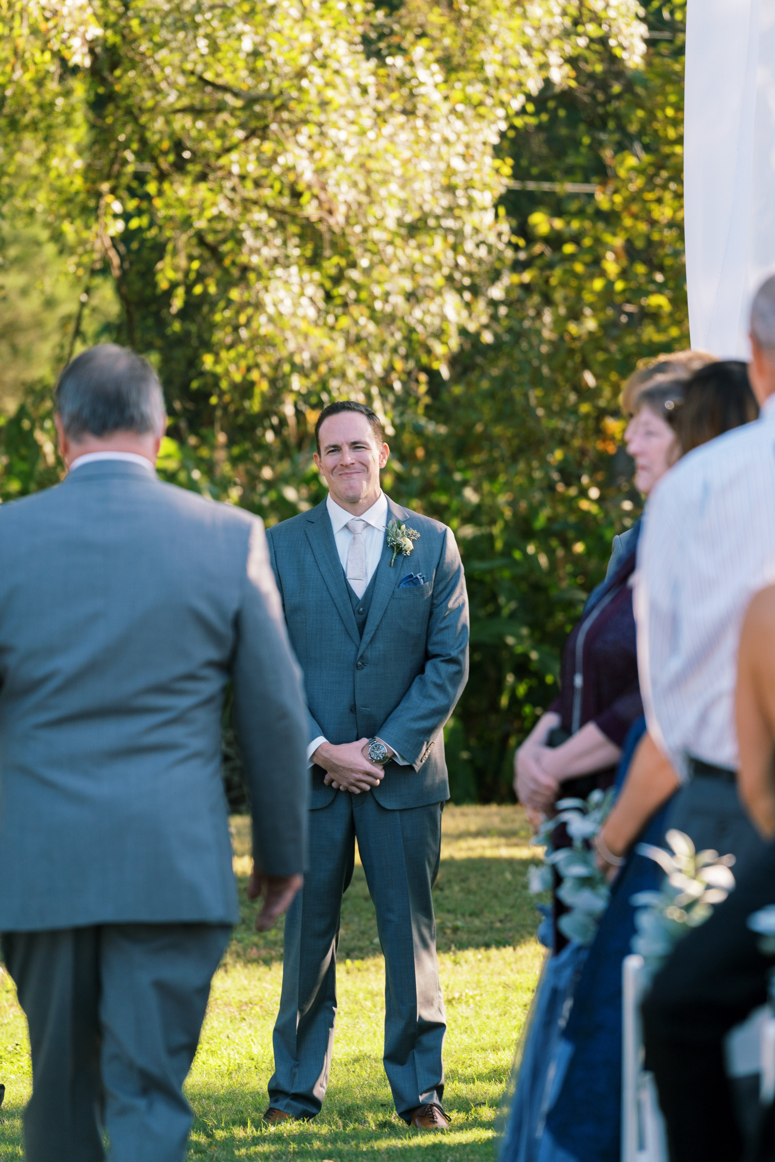  Groom Ceremony Reaction Walnut Hill Wedding Venue Fancy This Photography