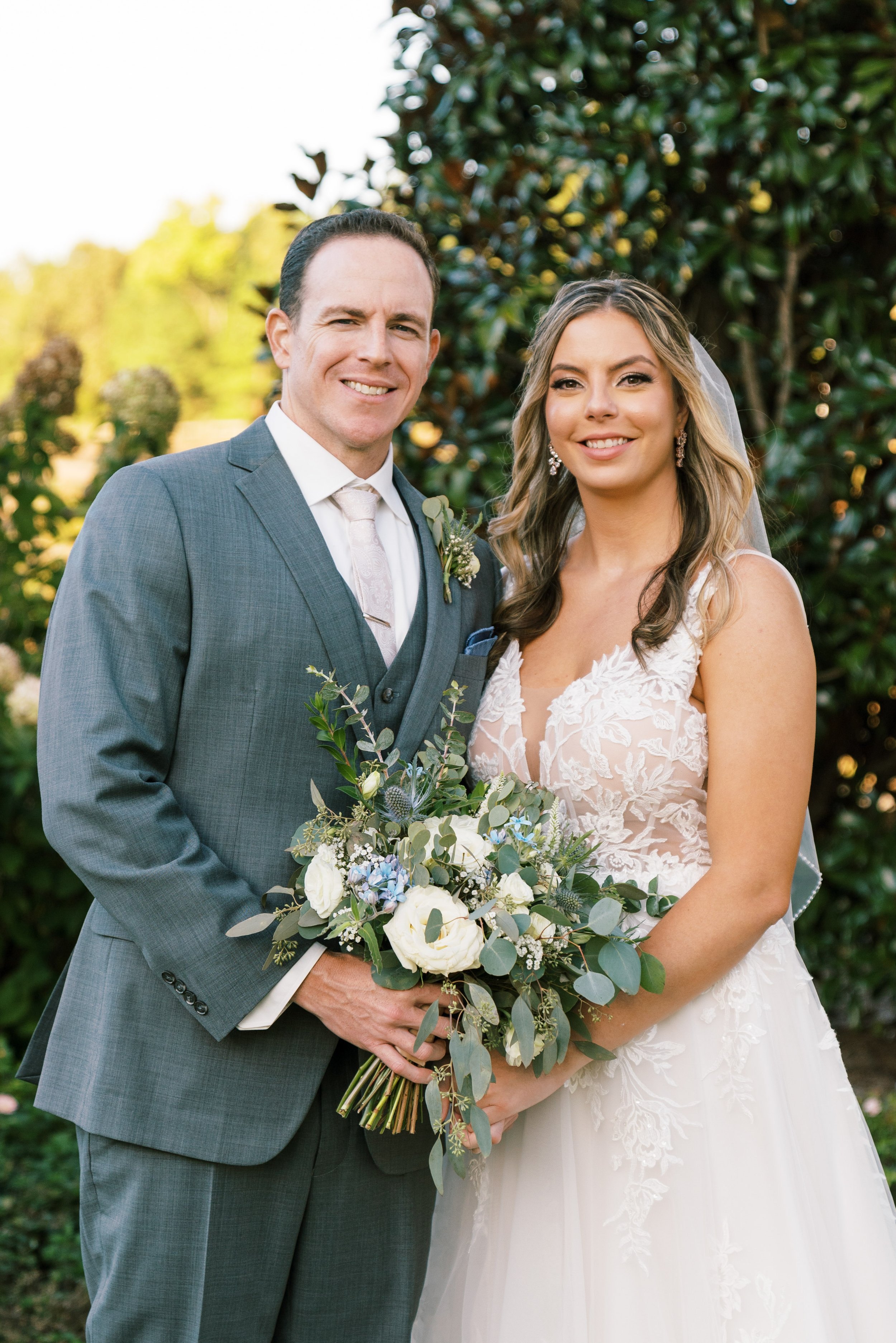  Bride and Groom Teacup Floral Walnut Hill Wedding Venue Fancy This Photography