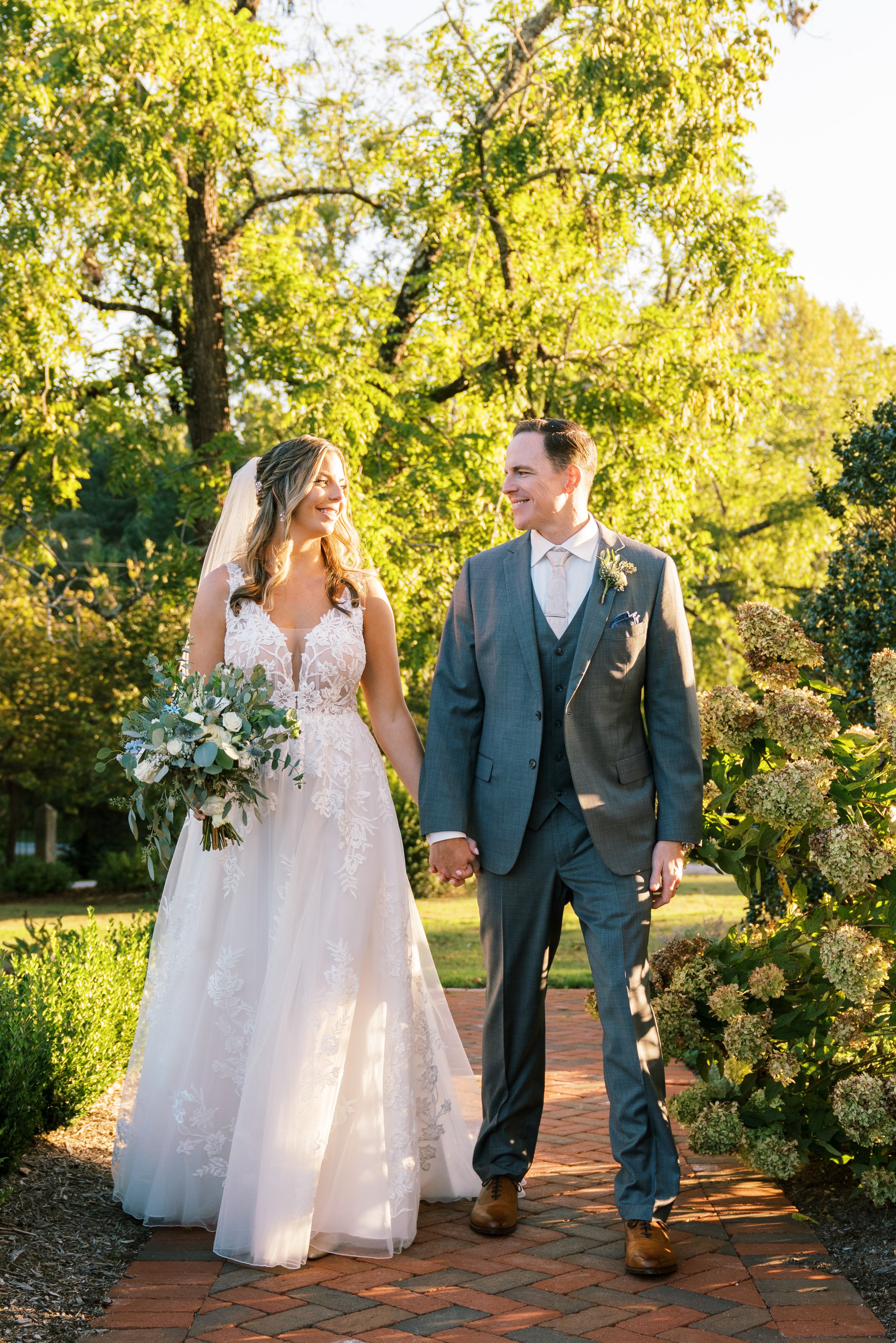  Golden Hour Bride and Groom Teacup Floral Walnut Hill Wedding Venue Fancy This Photography