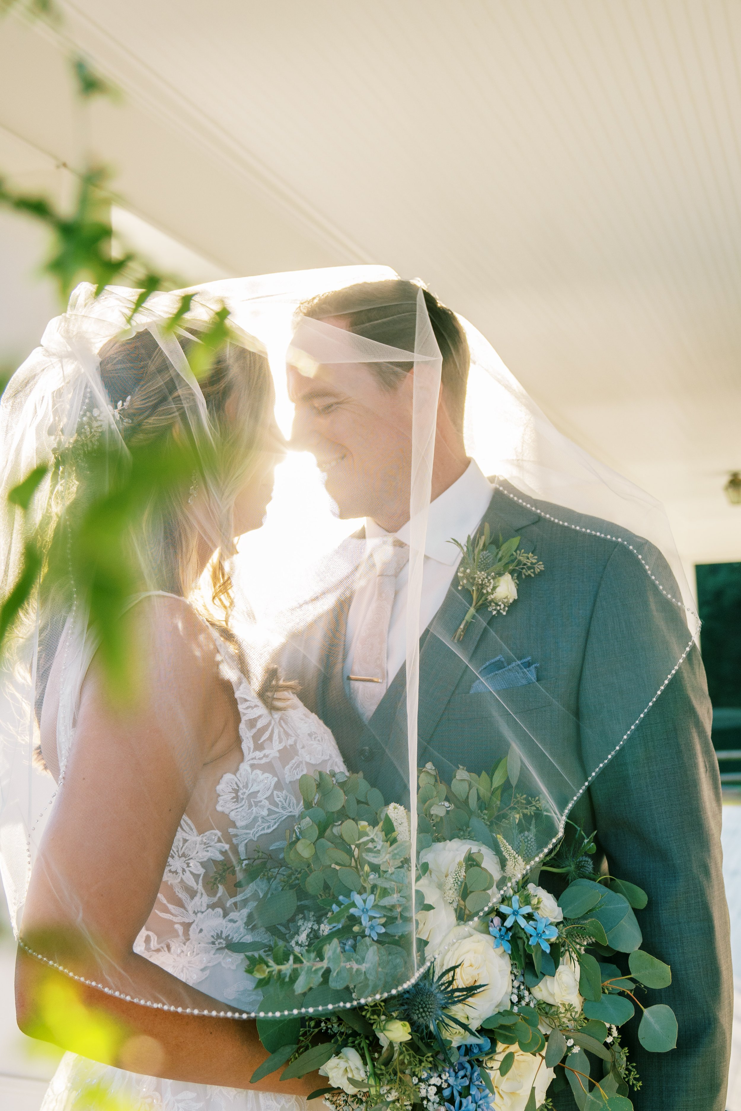  Bride and Groom Veil Photo Walnut Hill Wedding Venue Fancy This Photography