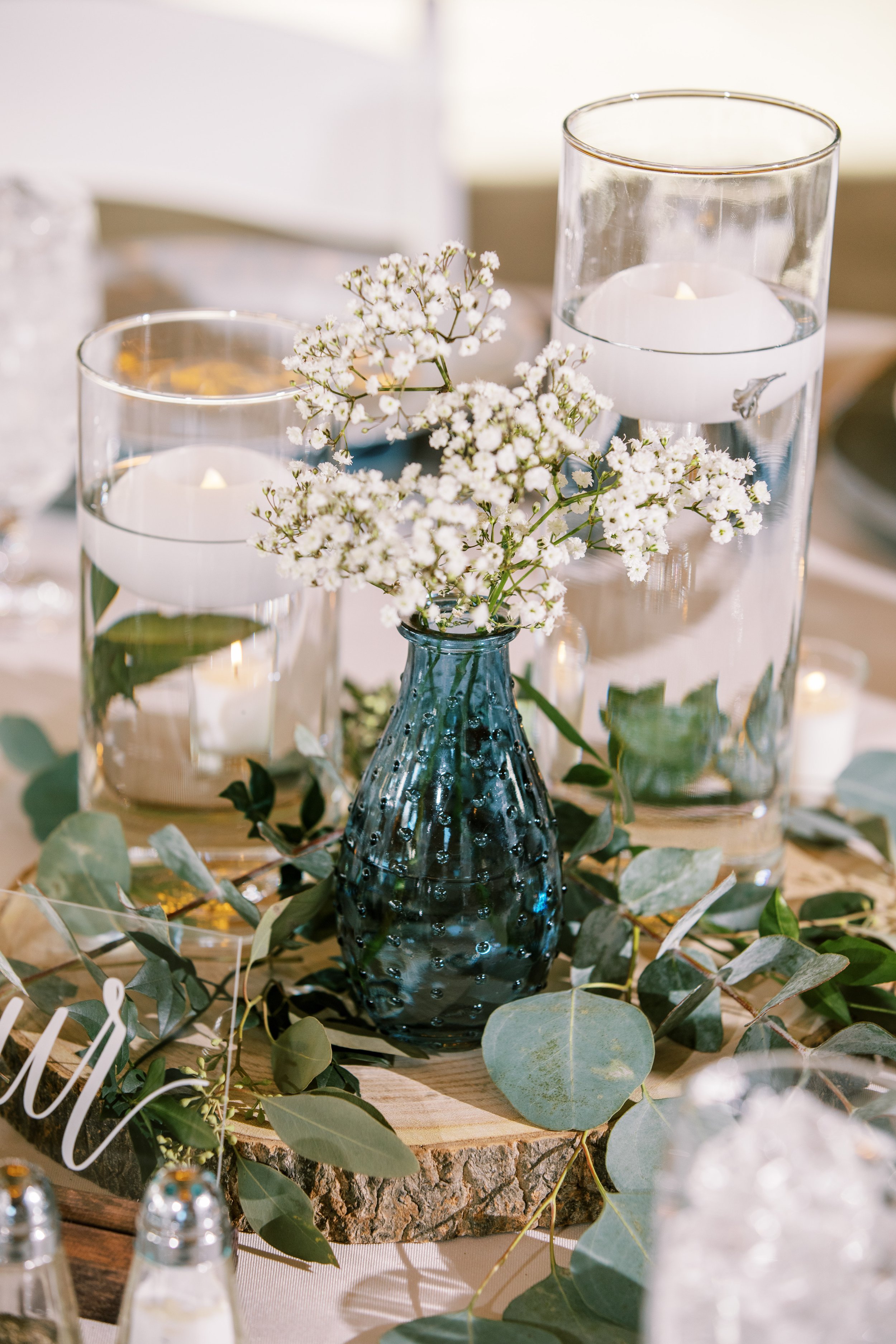 Reception Table Flowers and Decor Walnut Hill Wedding Venue Fancy This Photography
