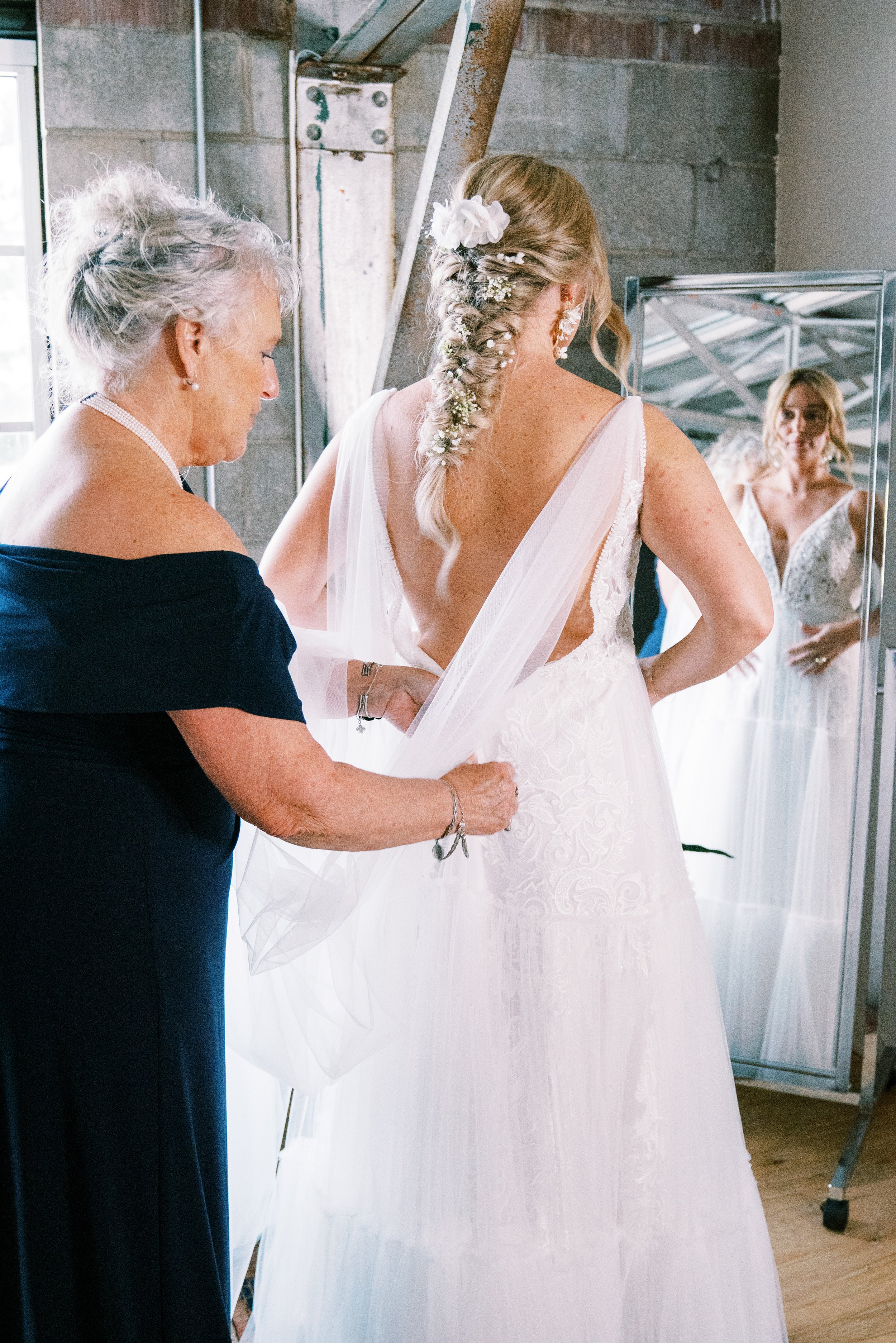  Bride Getting Ready with Mom Whitaker &amp; Atlantic Wedding in Raleigh, NC Fancy This Photography