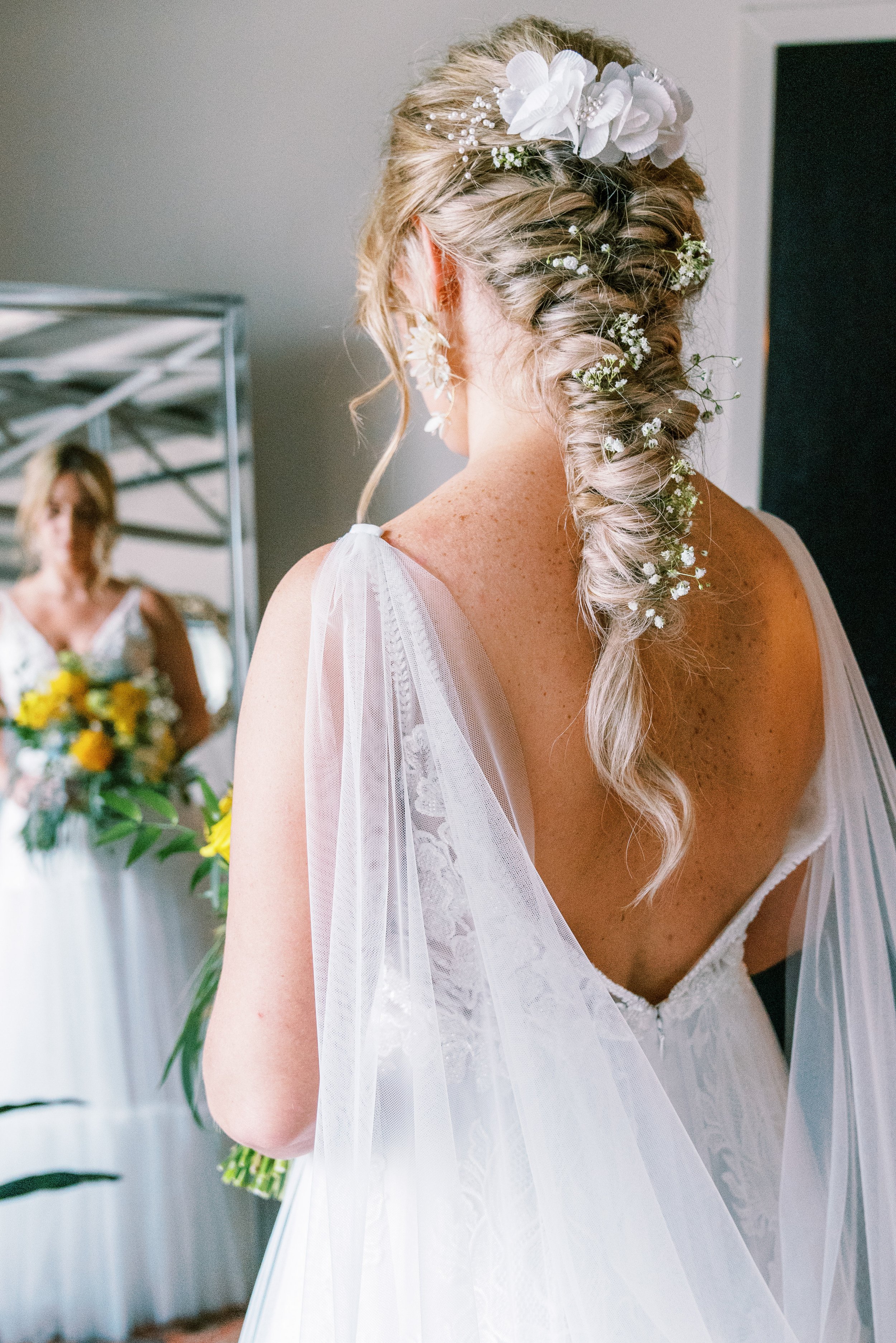  Bride Fishtail braid Whitaker &amp; Atlantic Wedding in Raleigh, NC Fancy This Photography