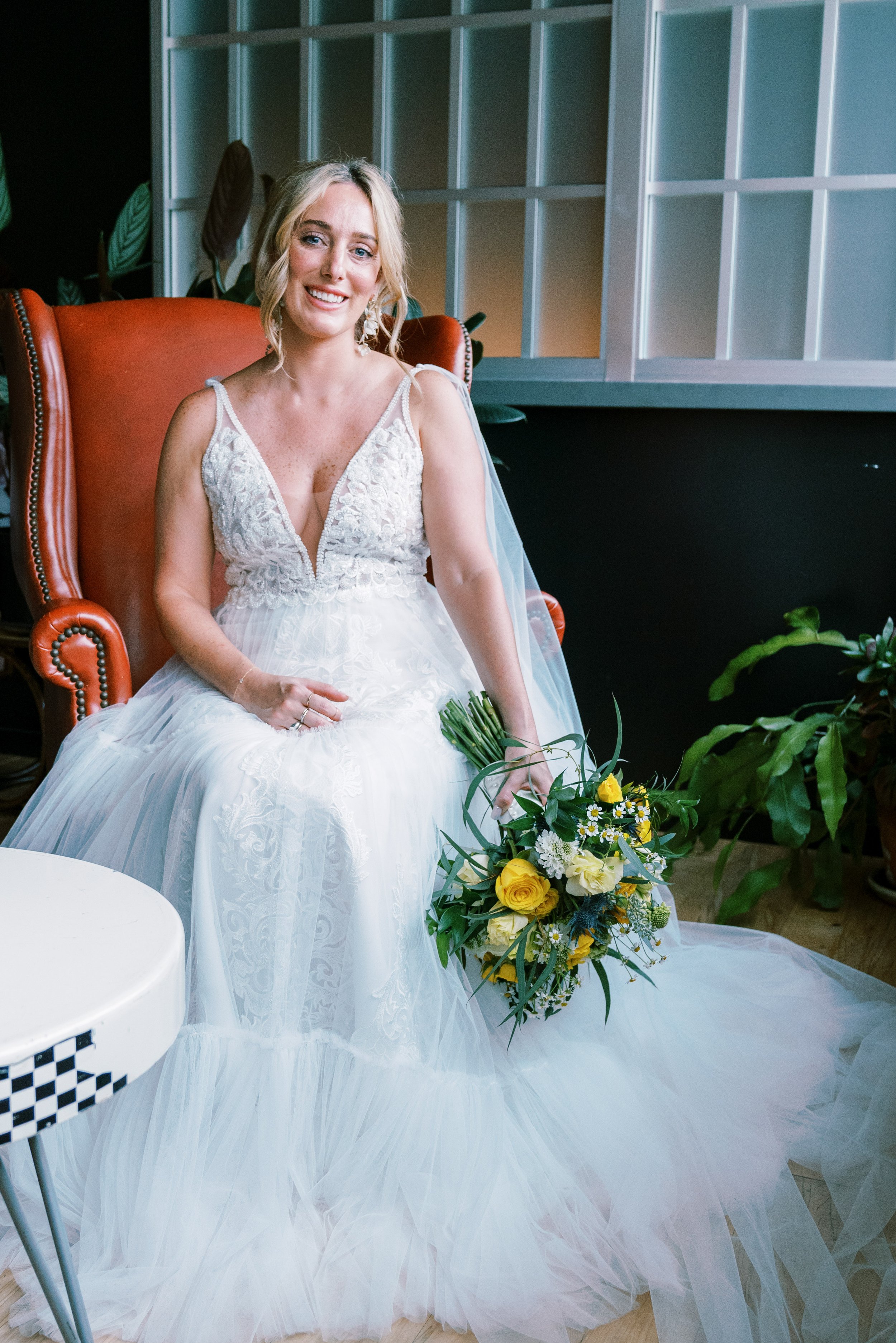  Bride Yellow Bouquet Whitaker &amp; Atlantic Wedding in Raleigh, NC Fancy This Photography