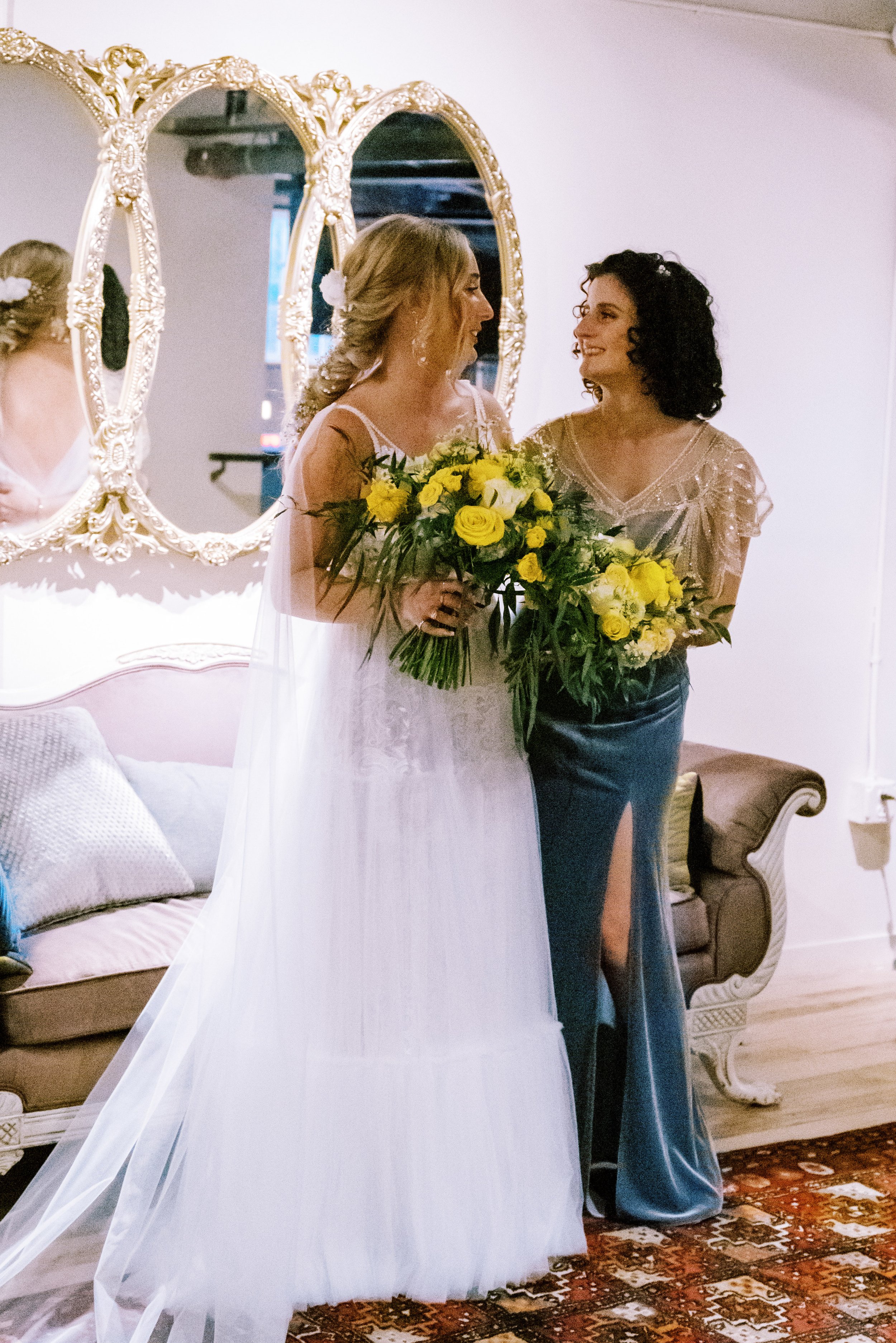 Bride with Bridesmaid Whitaker &amp; Atlantic Wedding in Raleigh, NC Fancy This Photography