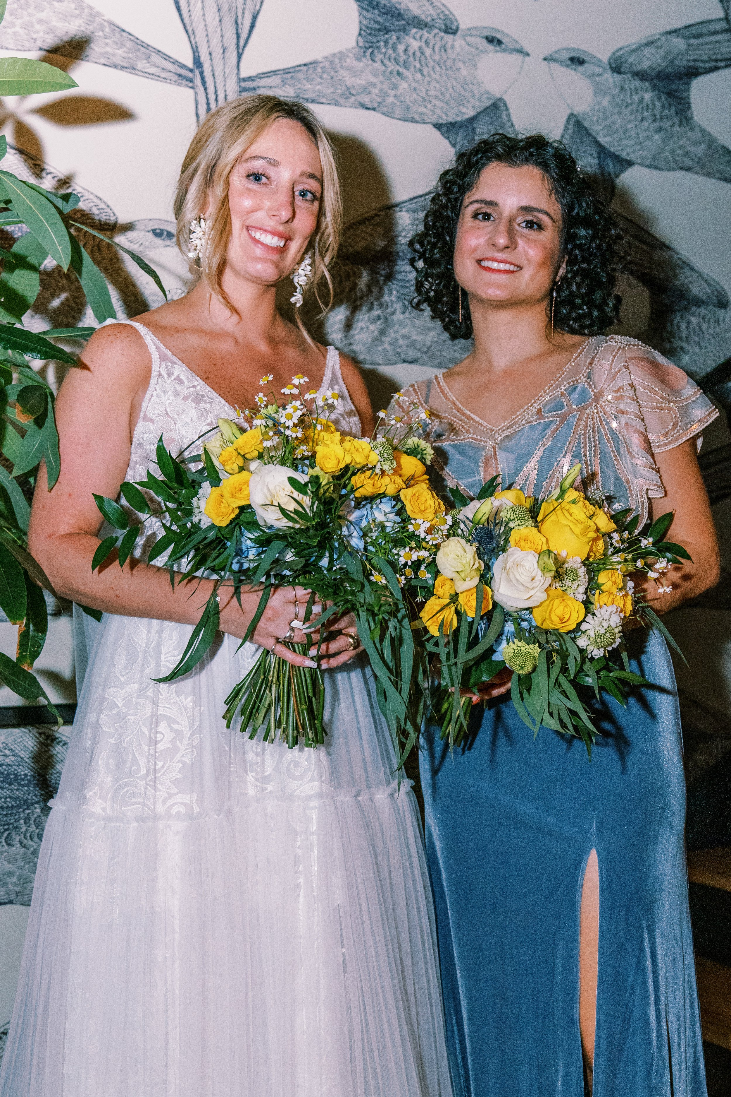 Bride and Bridesmaid at Whitaker &amp; Atlantic Wedding in Raleigh, NC Fancy This Photography