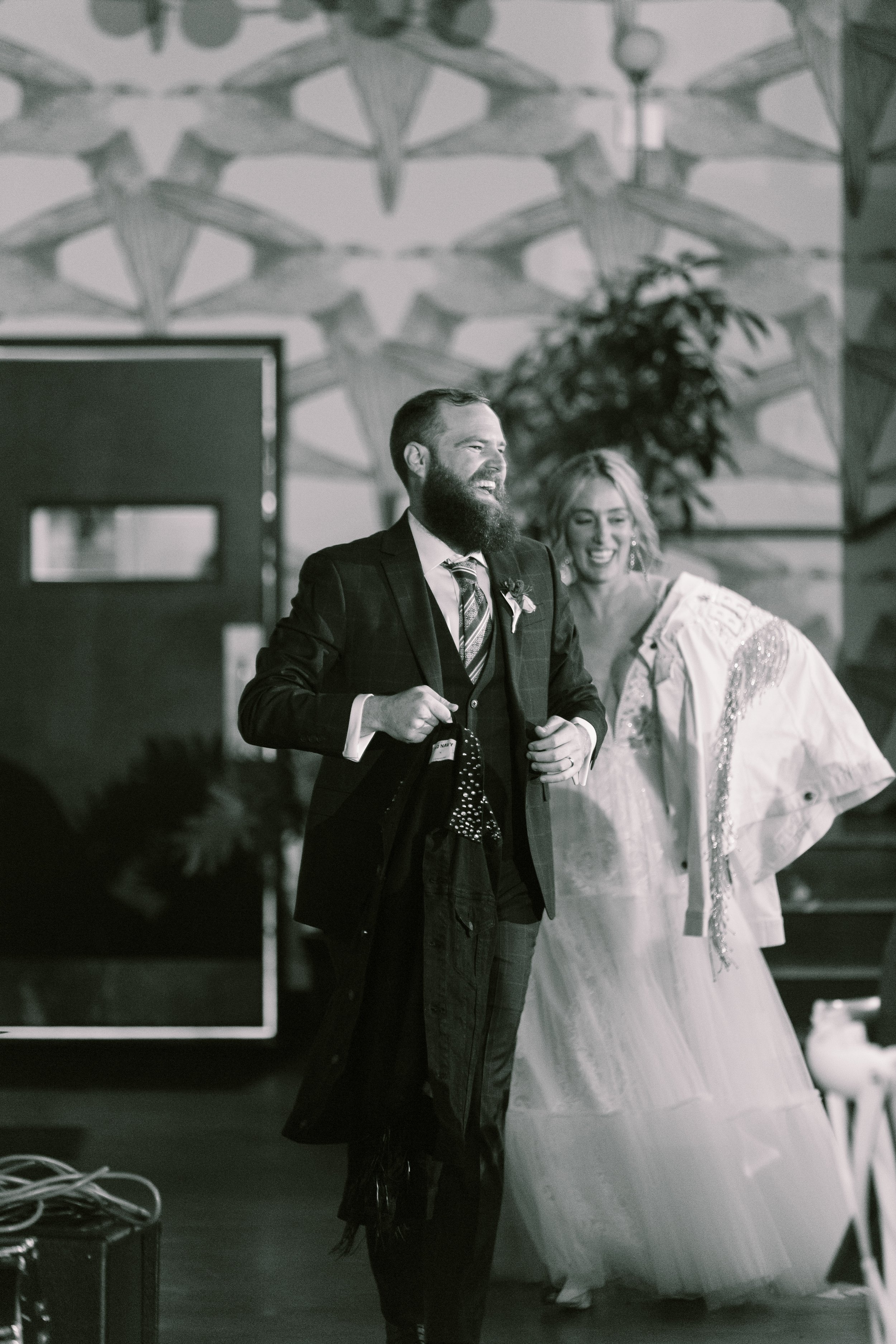 Bride and Groom at Reception Whitaker &amp; Atlantic Wedding in Raleigh, NC Fancy This Photography