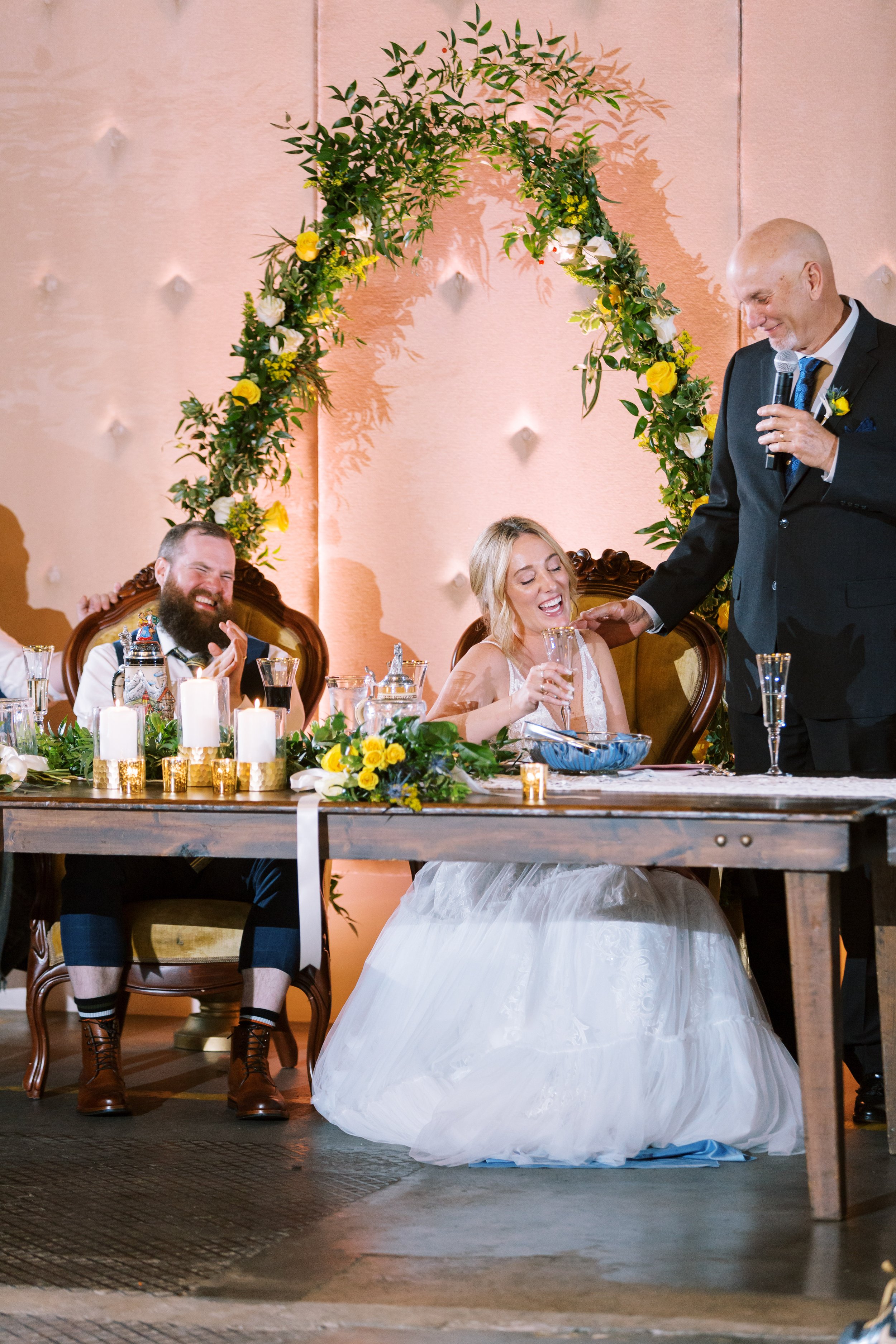 Toasts at Whitaker &amp; Atlantic Wedding in Raleigh, NC Fancy This Photography