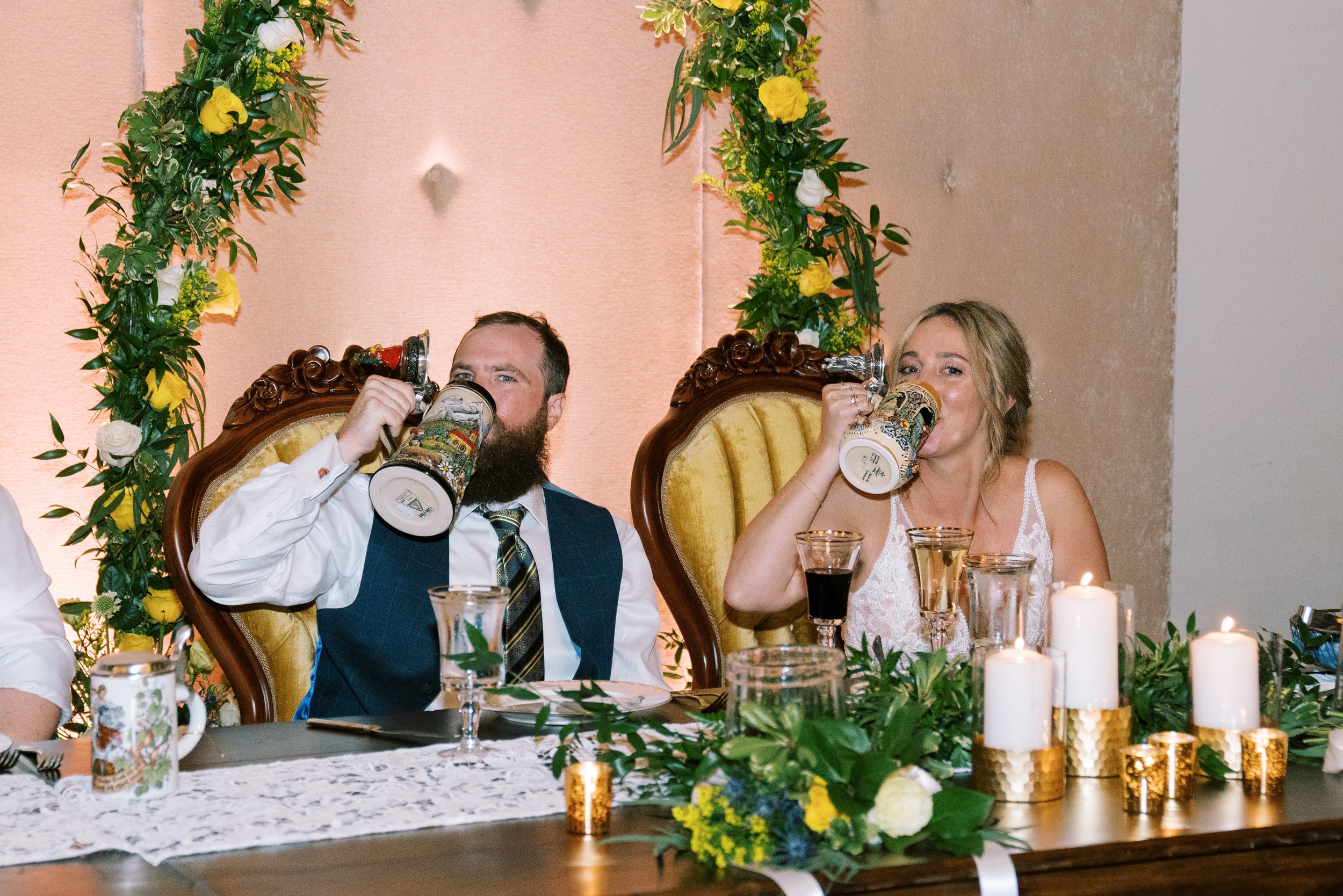 Bride Groom German Beer Whitaker &amp; Atlantic Wedding in Raleigh, NC Fancy This Photography