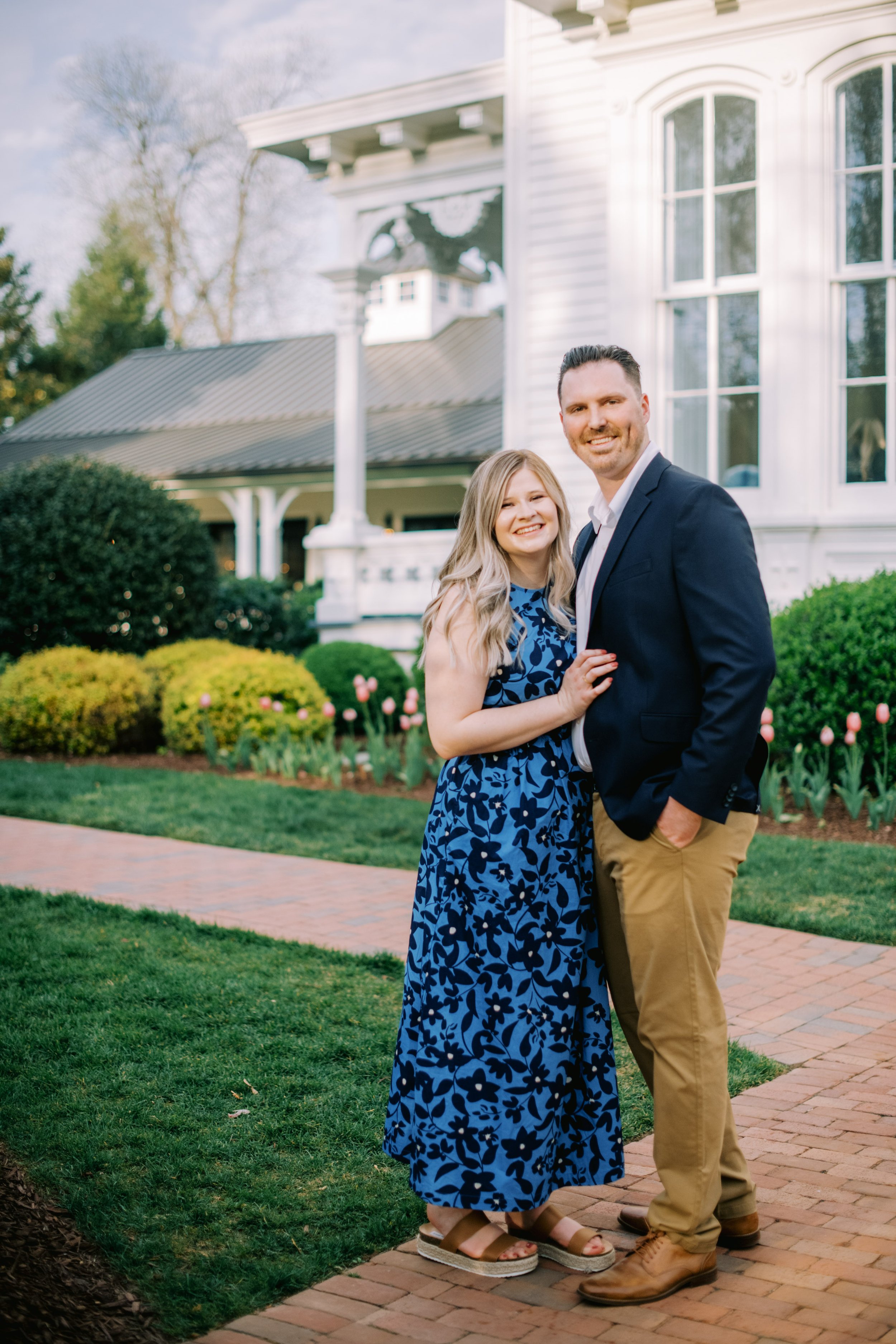 Merrimon Wynne House in Raleigh NC Engagement Photos in Historic Oakwood Neighborhood Fancy This Photography
