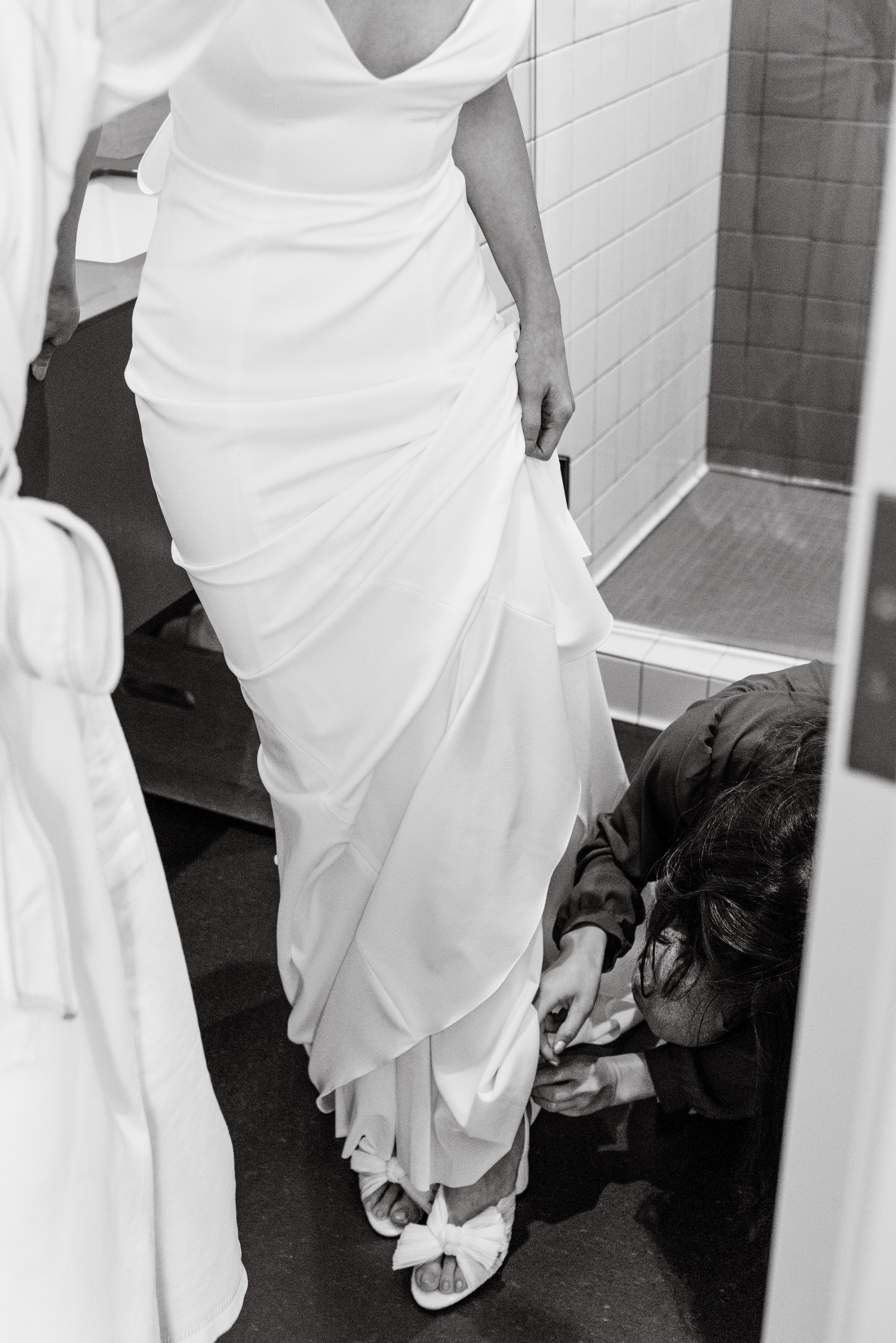 Black and White Artsy Getting Ready Photo Wedding at Bay 7 Durham NC Fancy This Photography