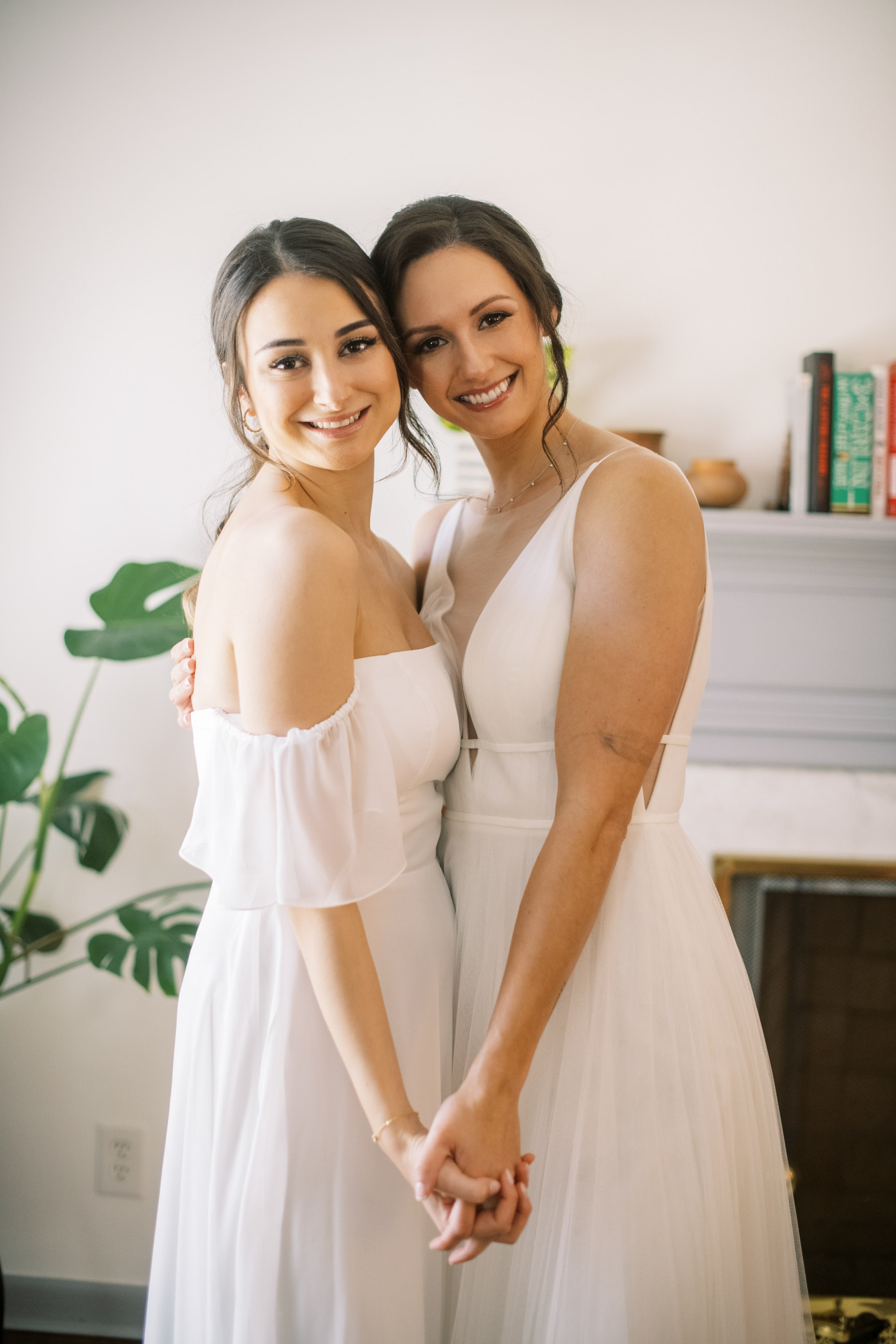 Bride and Bridesmaid Friendship Cape Fear Botanical Garden Wedding Fancy This Photography