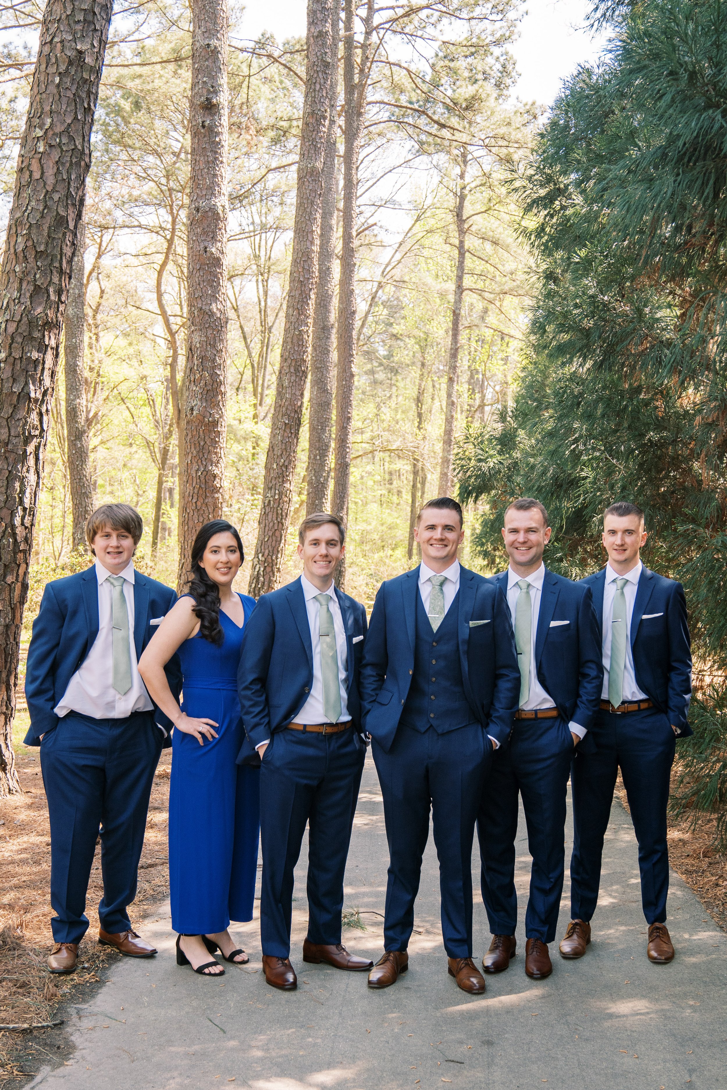 Good Looking Groom and Party Cape Fear Botanical Garden Wedding Fancy This Photography