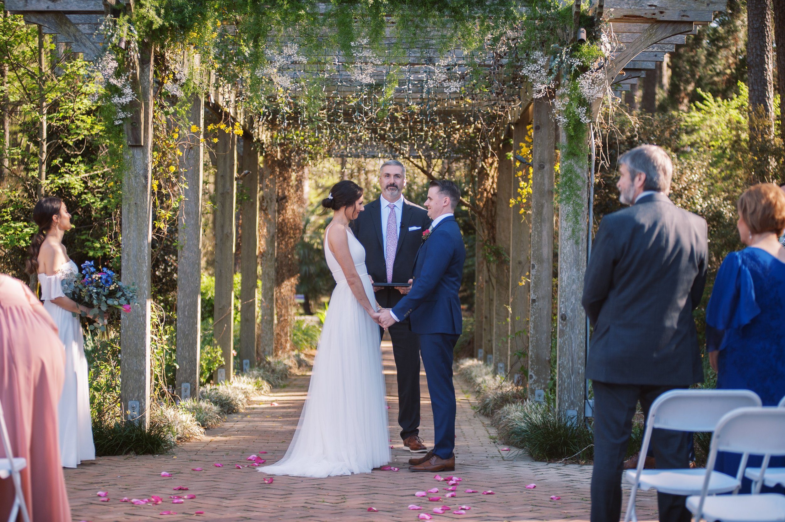Bride Groom Ceremony Vows Cape Fear Botanical Garden Wedding Fancy This Photography