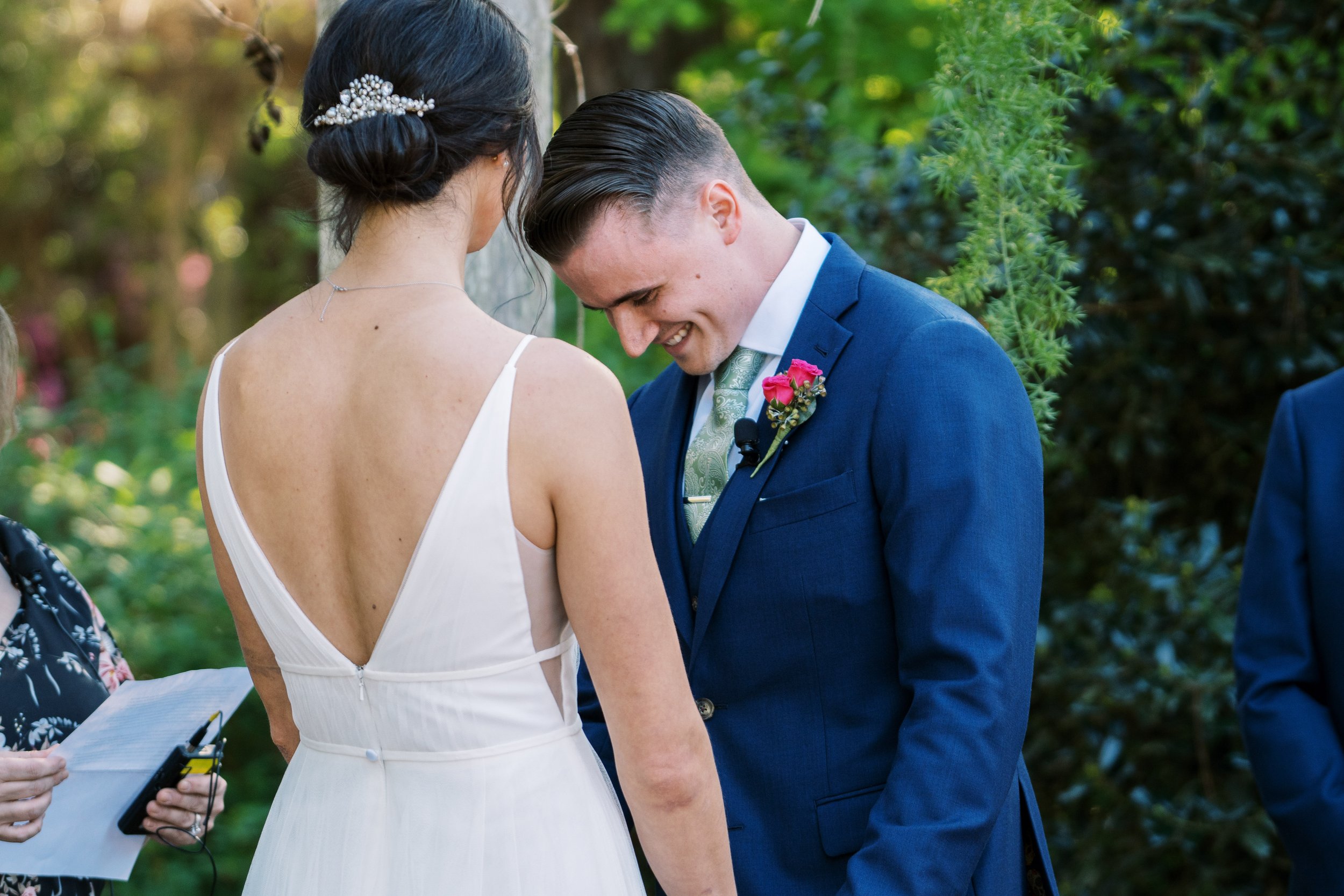 Bride Groom Ceremony Vows Laughter Cape Fear Botanical Garden Wedding Fancy This Photography