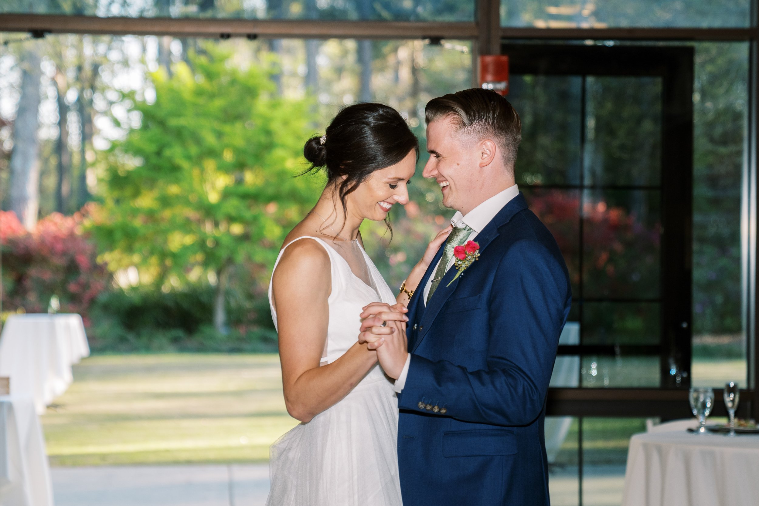 First Dance Bride with Groom Cape Fear Botanical Garden Wedding Fancy This Photography