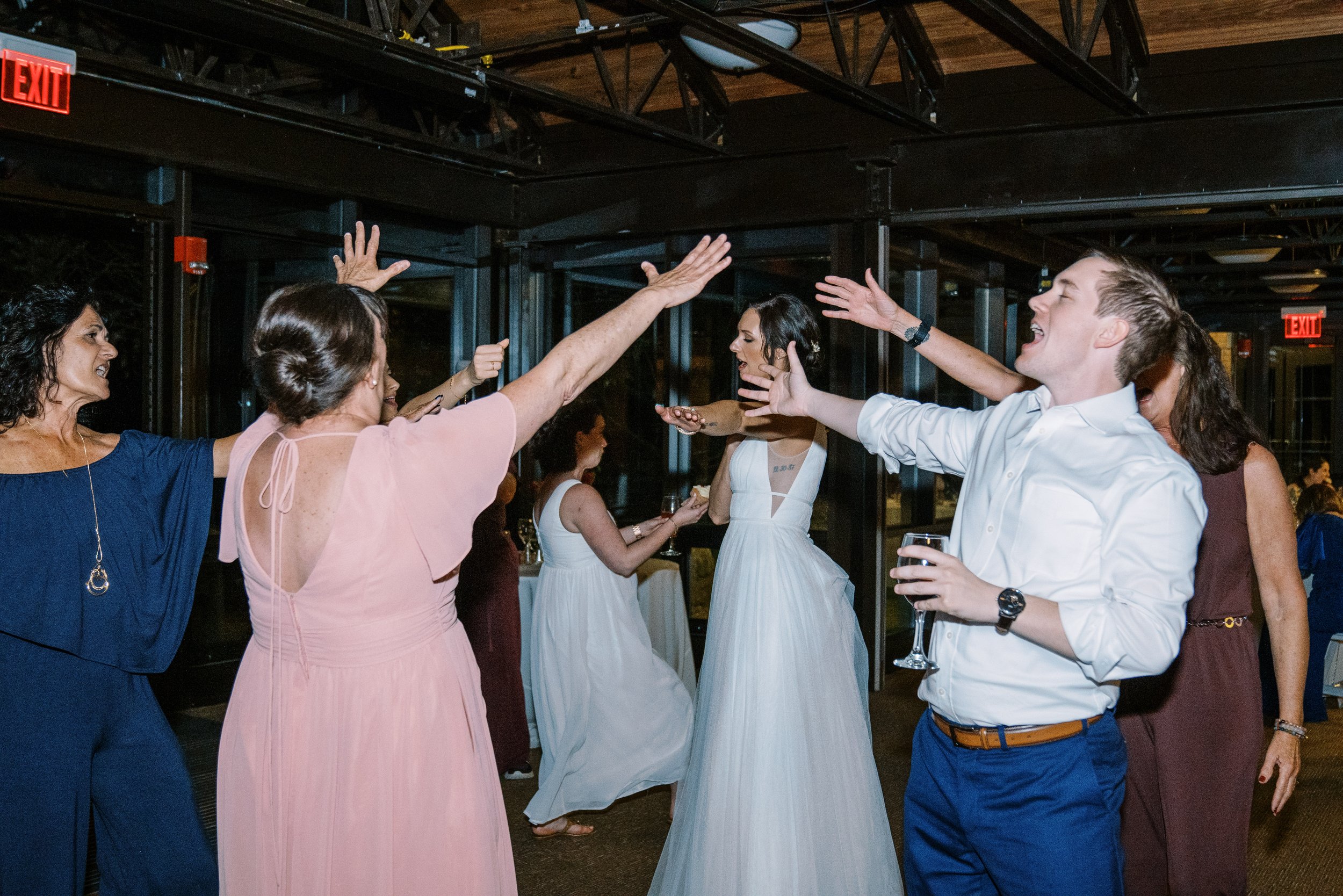 Guests Dancing Cape Fear Botanical Garden Wedding Fancy This Photography