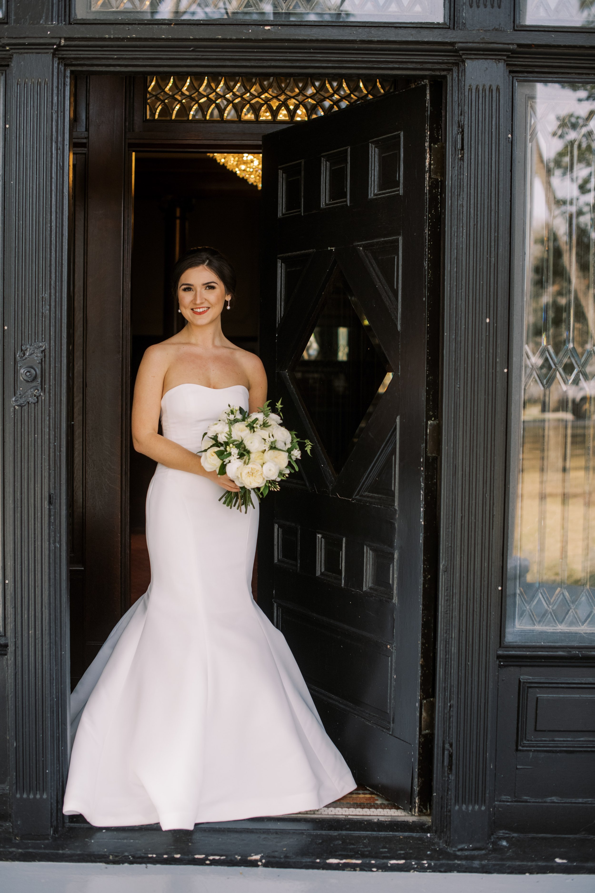 Doorway Bride Bridal Portraits at River Forest Manor and Marina Fancy This Photography