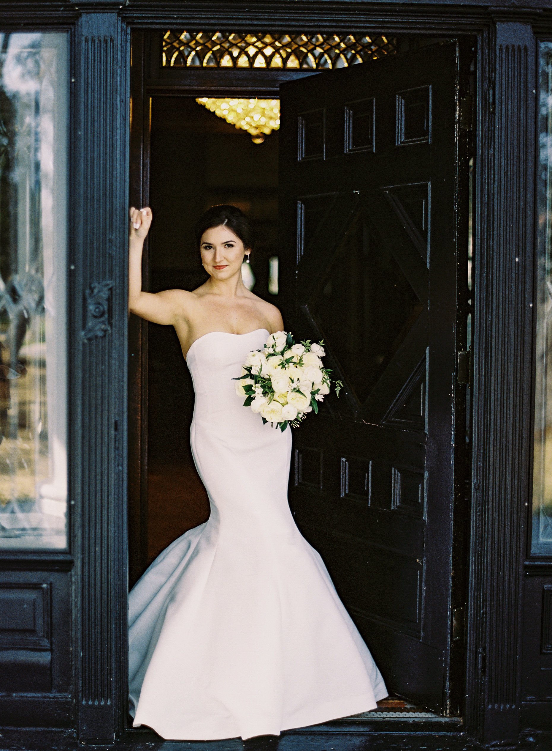 Sexy Bride Doorway Bridal Portraits at River Forest Manor and Marina Fancy This Photography