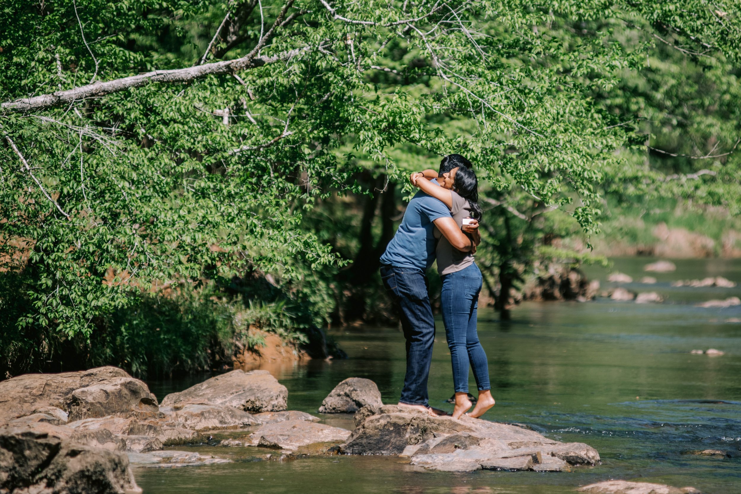 Natural Proposal Eno River Engagement Photos Durham NC Fancy This Photography