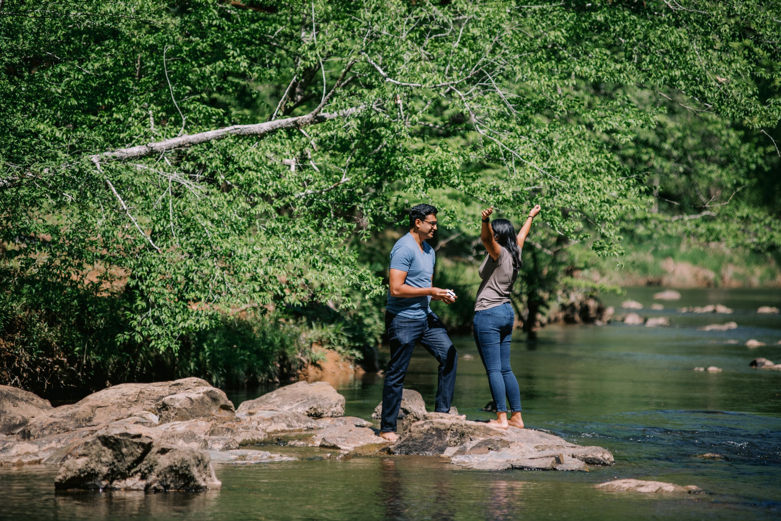 She Said Yes Proposal Eno River Engagement Photos Durham NC Fancy This Photography