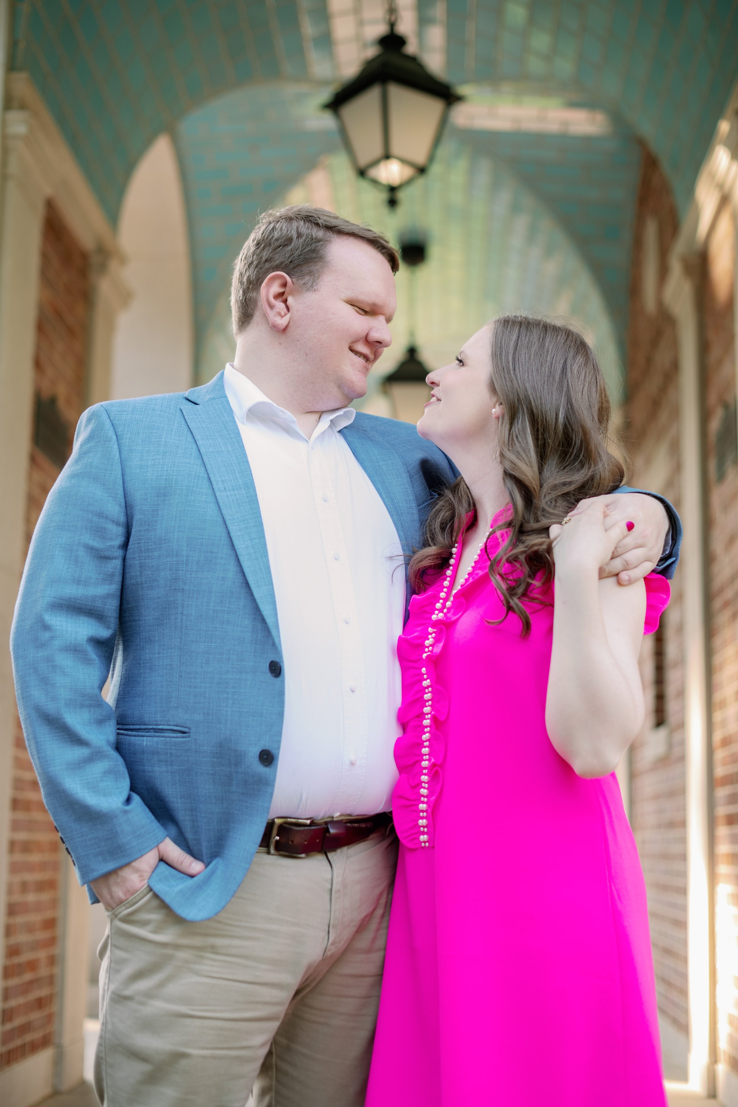 Beautiful Bell Tower Moment UNC Chapel Hill Engagement Photos Fancy This Photography