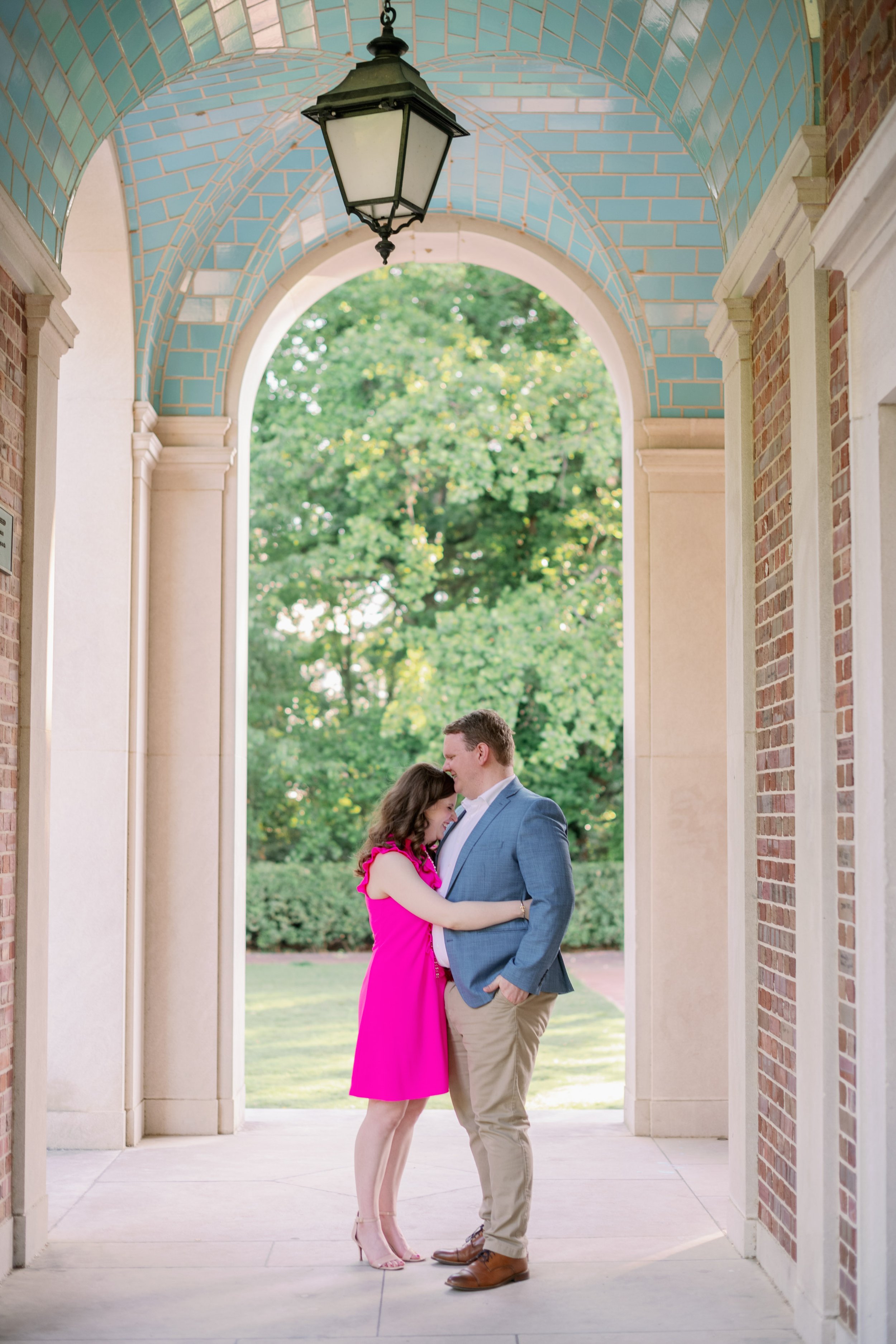 Blue Bell Tower Archway UNC Chapel Hill Engagement Photos Fancy This Photography