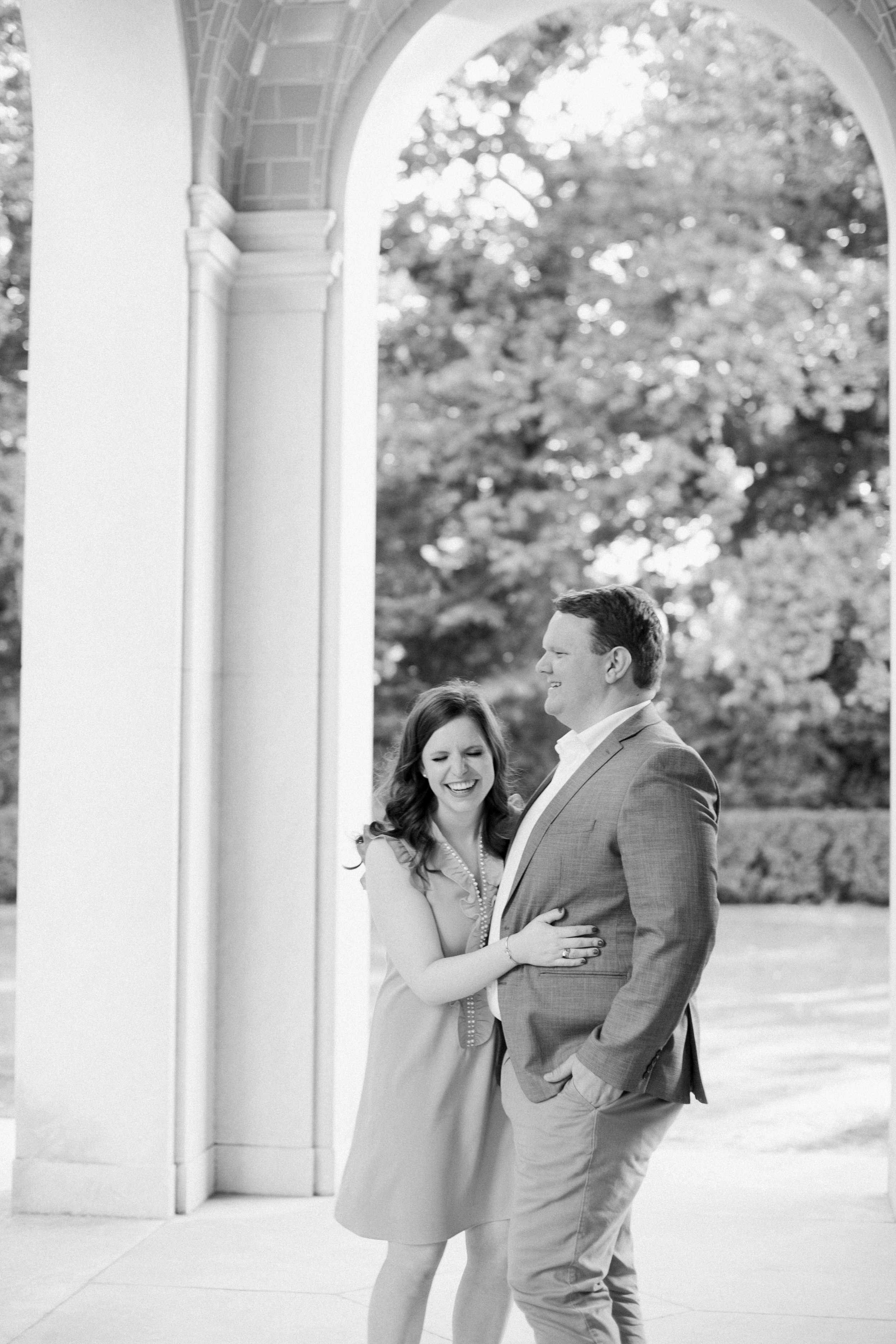 Black and White Engagement Photos Bell Tower Love UNC Chapel Hill Engagement Photos Fancy This Photography