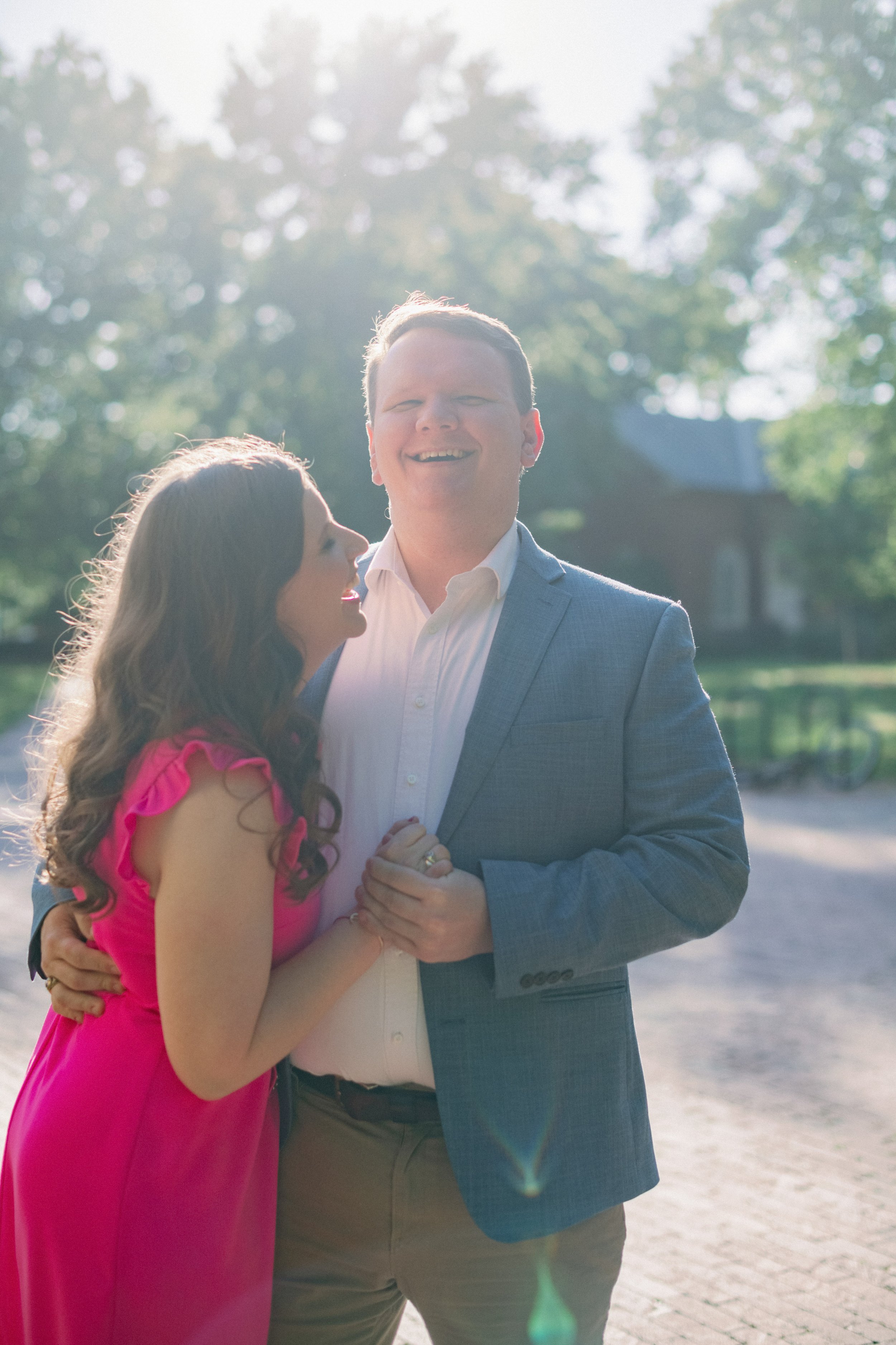 Laughter Chapel Hill Engagement Photos UNC Chapel Hill Engagement Photos Fancy This Photography