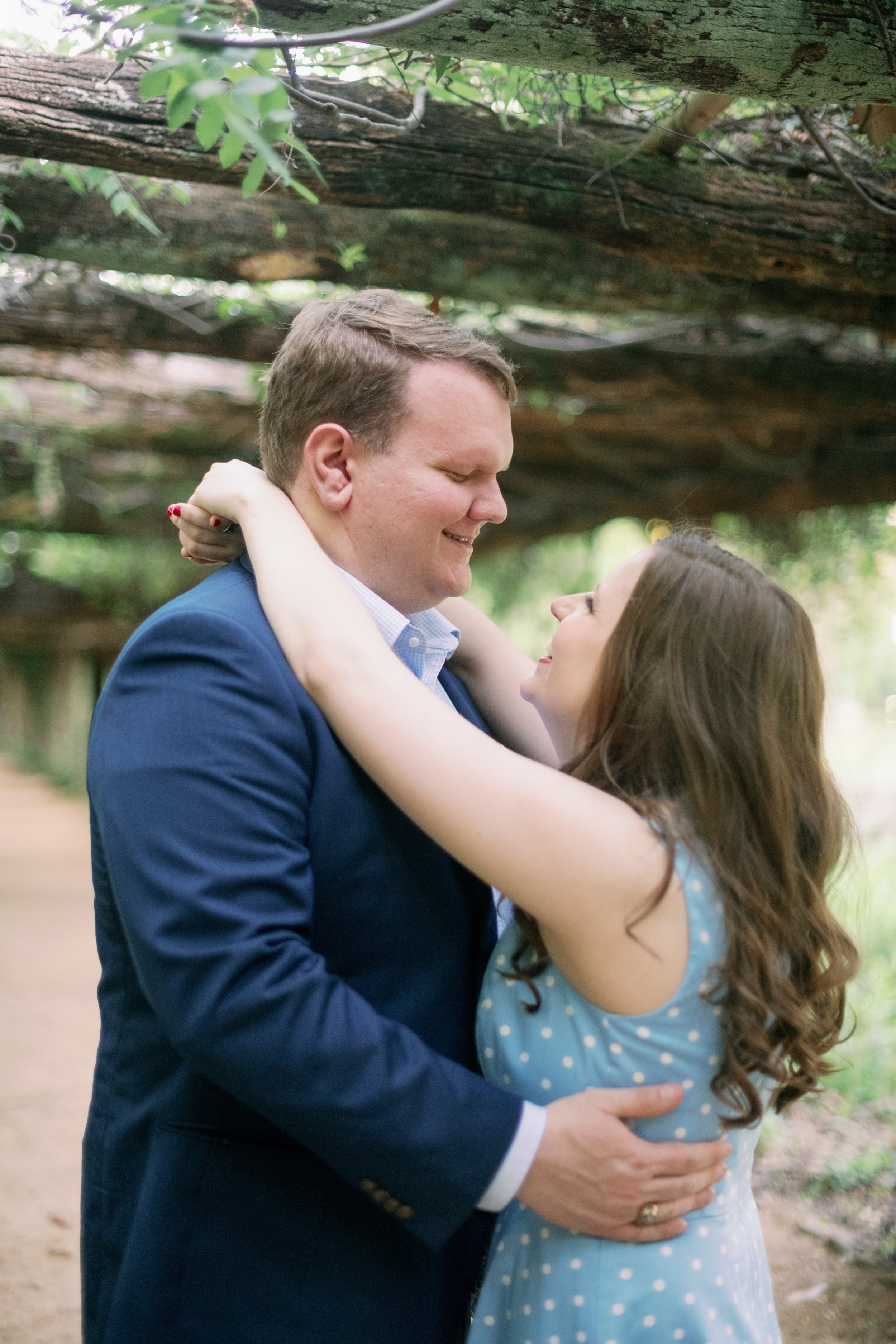 Coker Arboretum Couple Light Blue UNC Chapel Hill Engagement Photos Fancy This Photography 