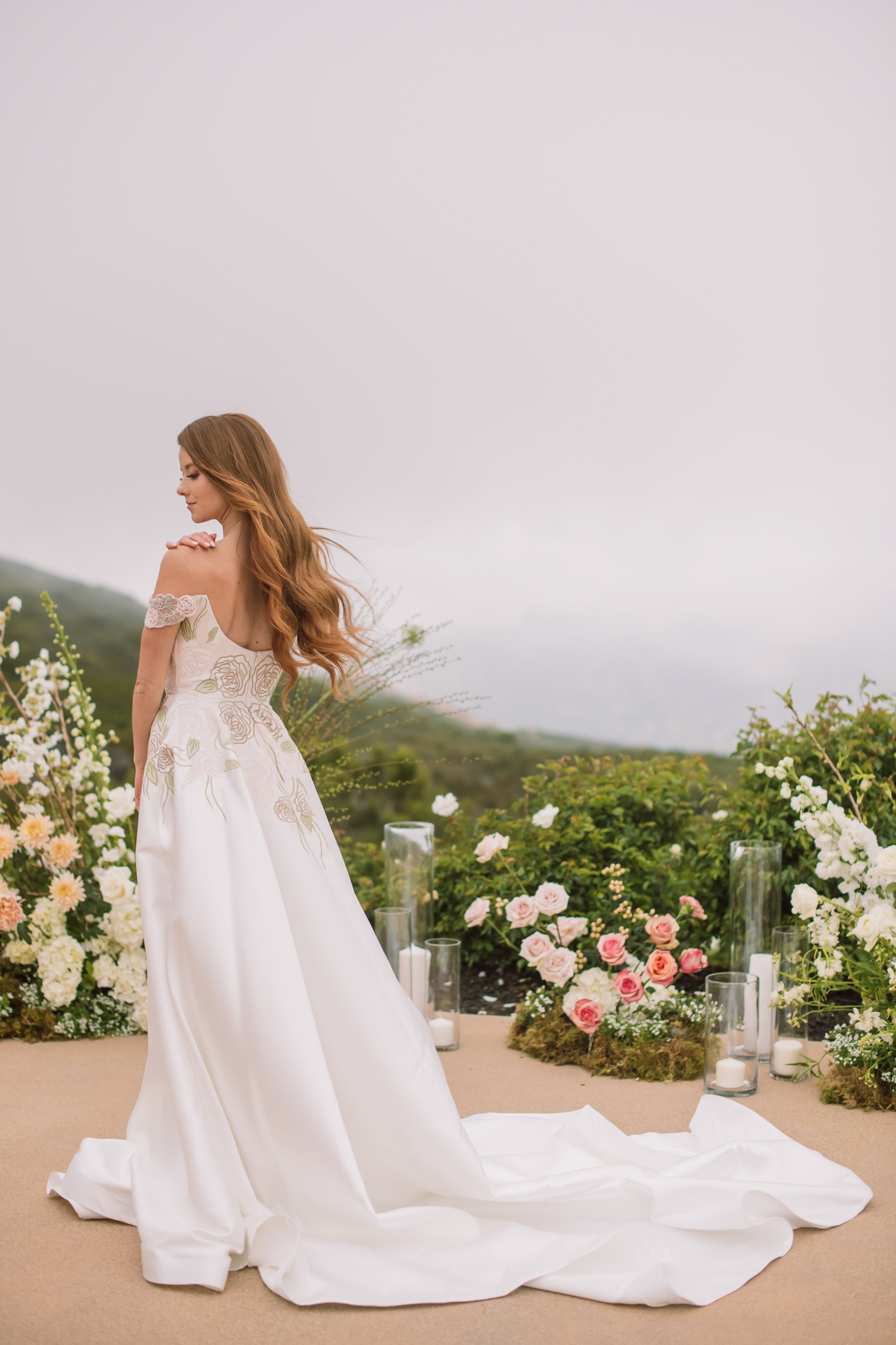 Bride in Wedding Dress Stone Mountain Estates Wedding Venue Fancy This Photography