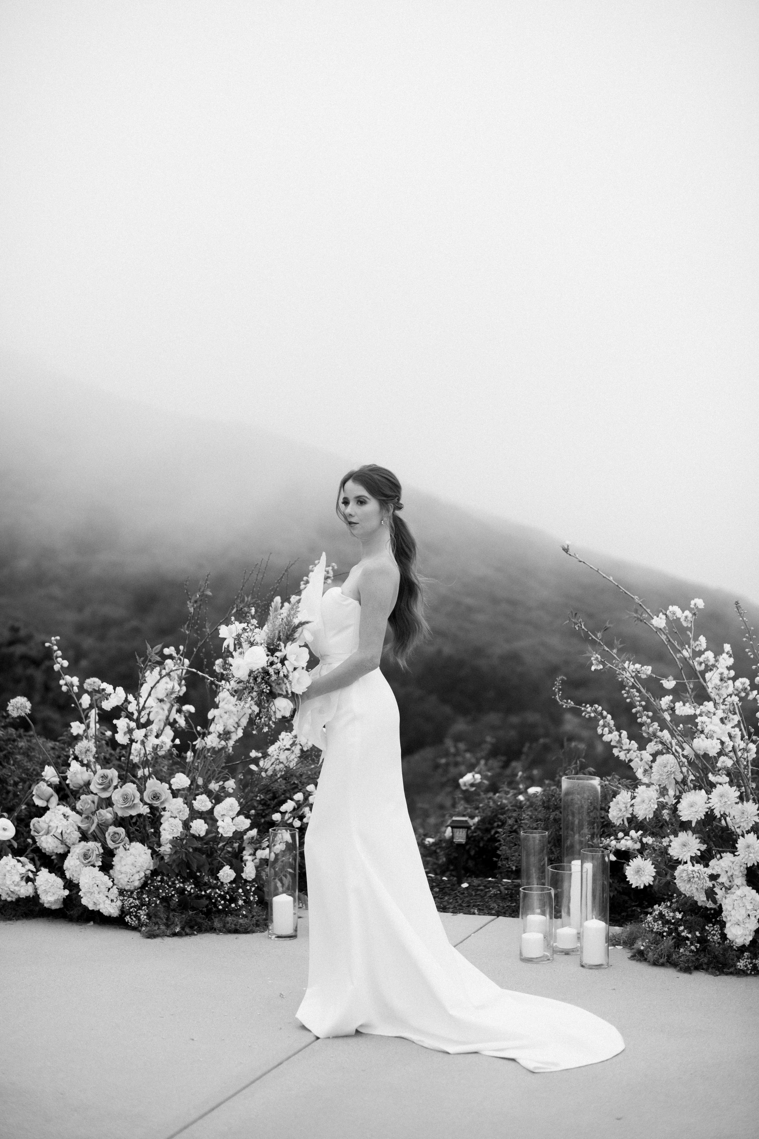 Black and White Bridal Image Stone Mountain Estates Wedding Venue Fancy This Photography