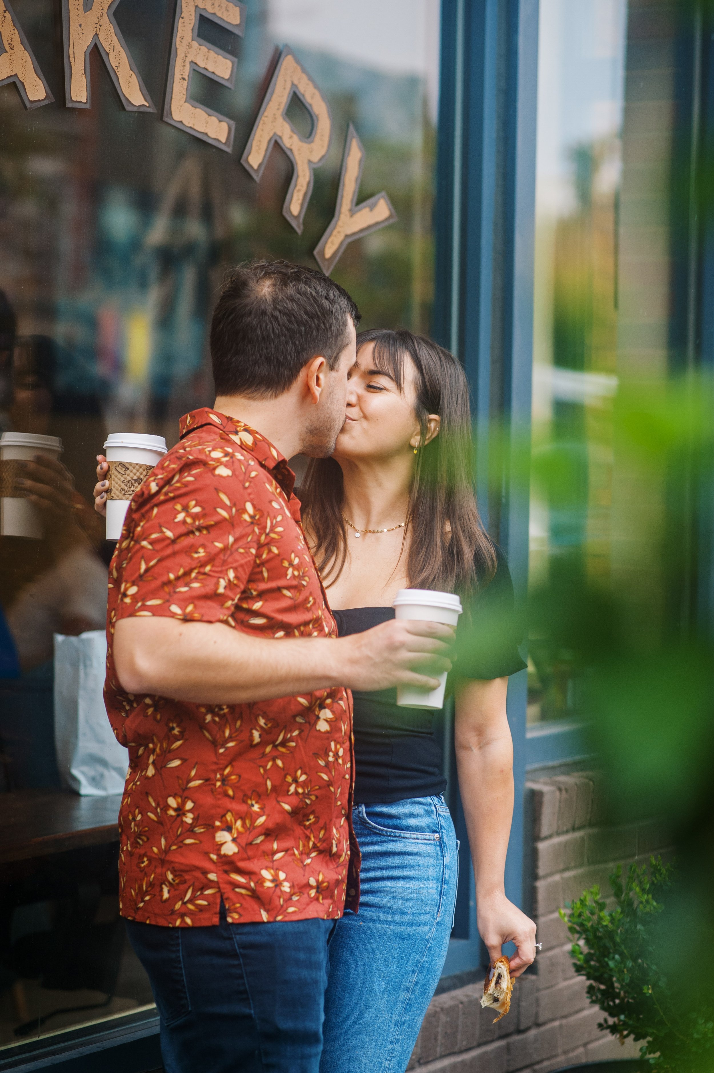 Coffee and Kisses Le Caprice DC Cafe Bakery Washington DC Engagement Photos Fancy This Photography